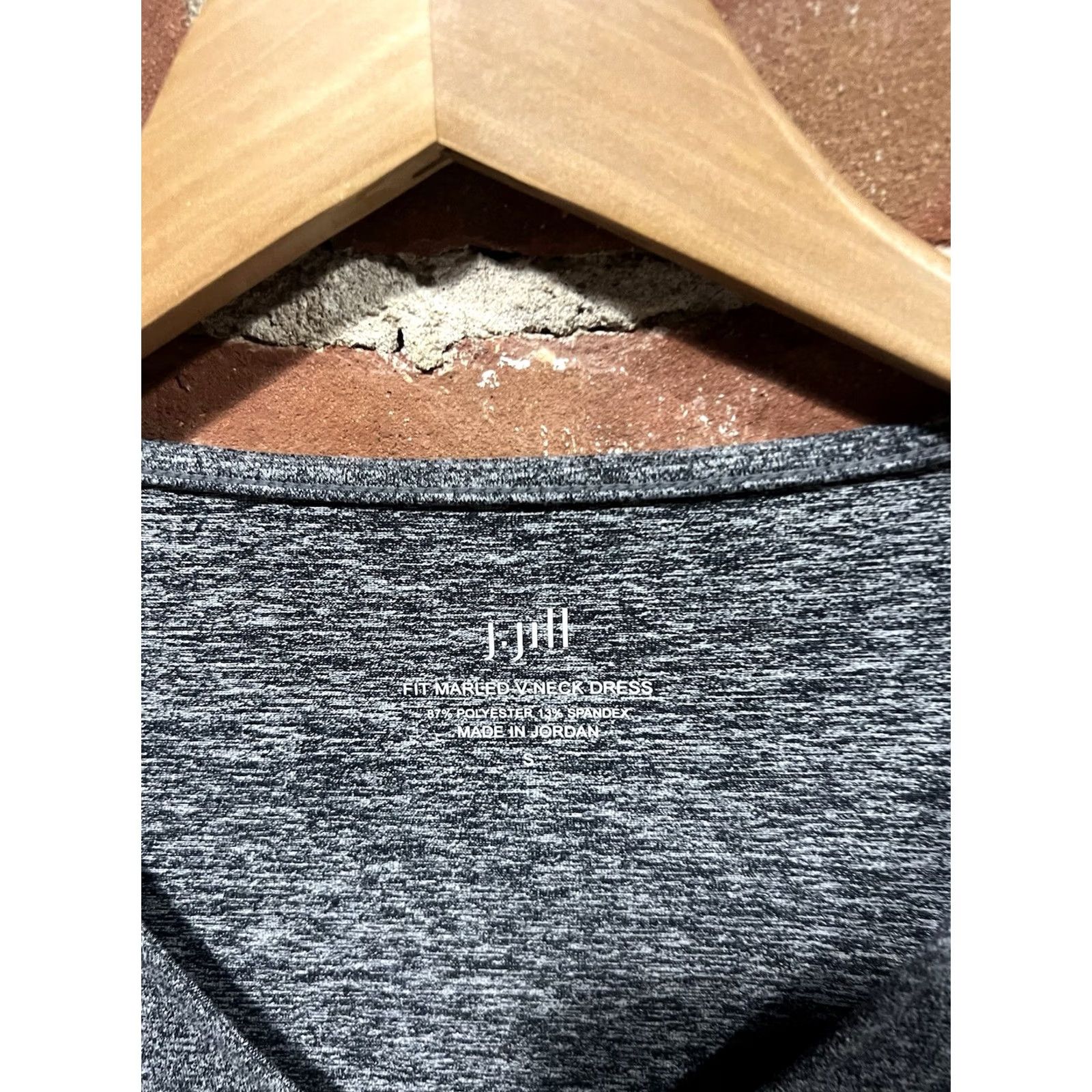 J. Jill J Jill Fit Grey Marled V-Neck Dress Pockets Small Casual Activewear Women Size S / US 4 / IT 40 - 3 Thumbnail