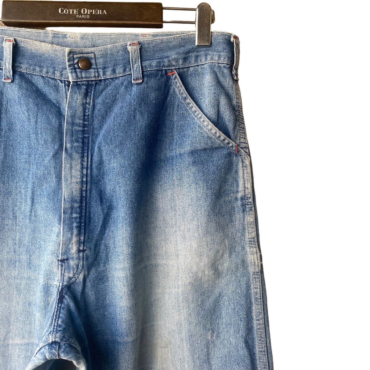 Sears Vintage 70s SEARS Denim Carpenter Work Pant Size US 34 / EU 50 - 5 Thumbnail