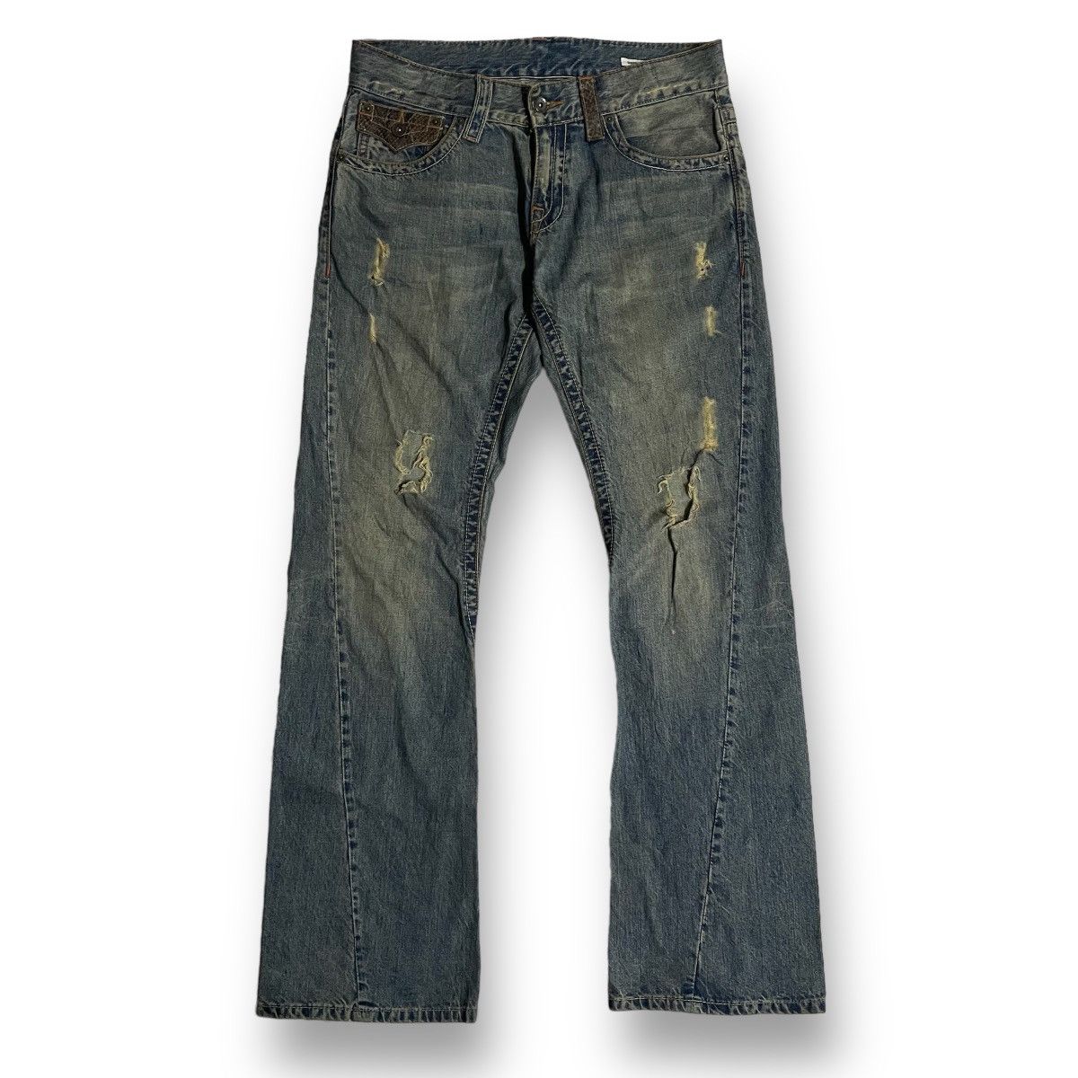 パンツ 00s semantic design gimmick denim pants Rare Vintage Japanese Brand Semantic Design Waxed Jeans