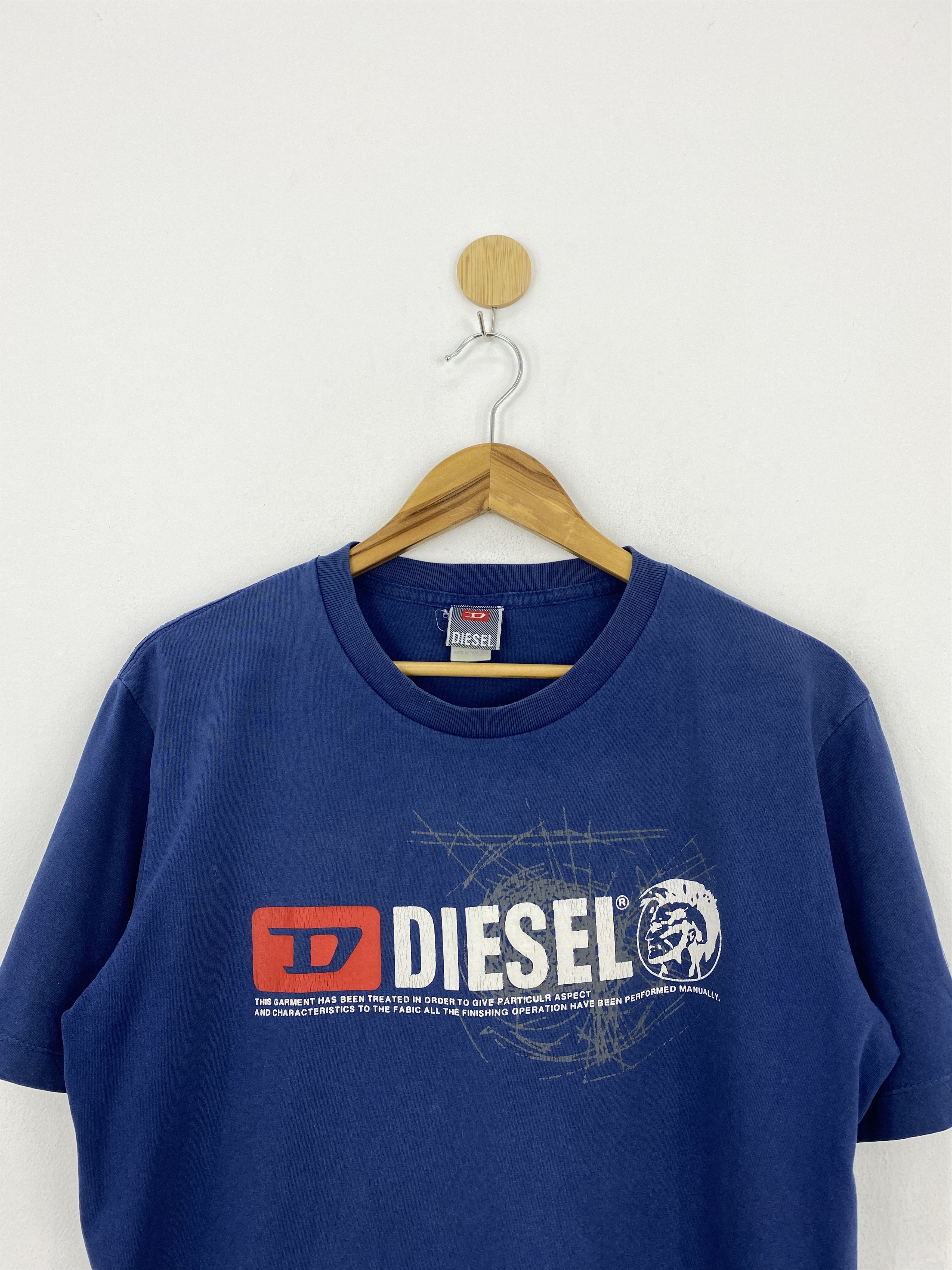 Designer × Diesel × Vintage Vintage 90s Diesel Big Logo Crewneck T-shirt TA0528 Size US L / EU 52-54 / 3 - 2 Thumbnail