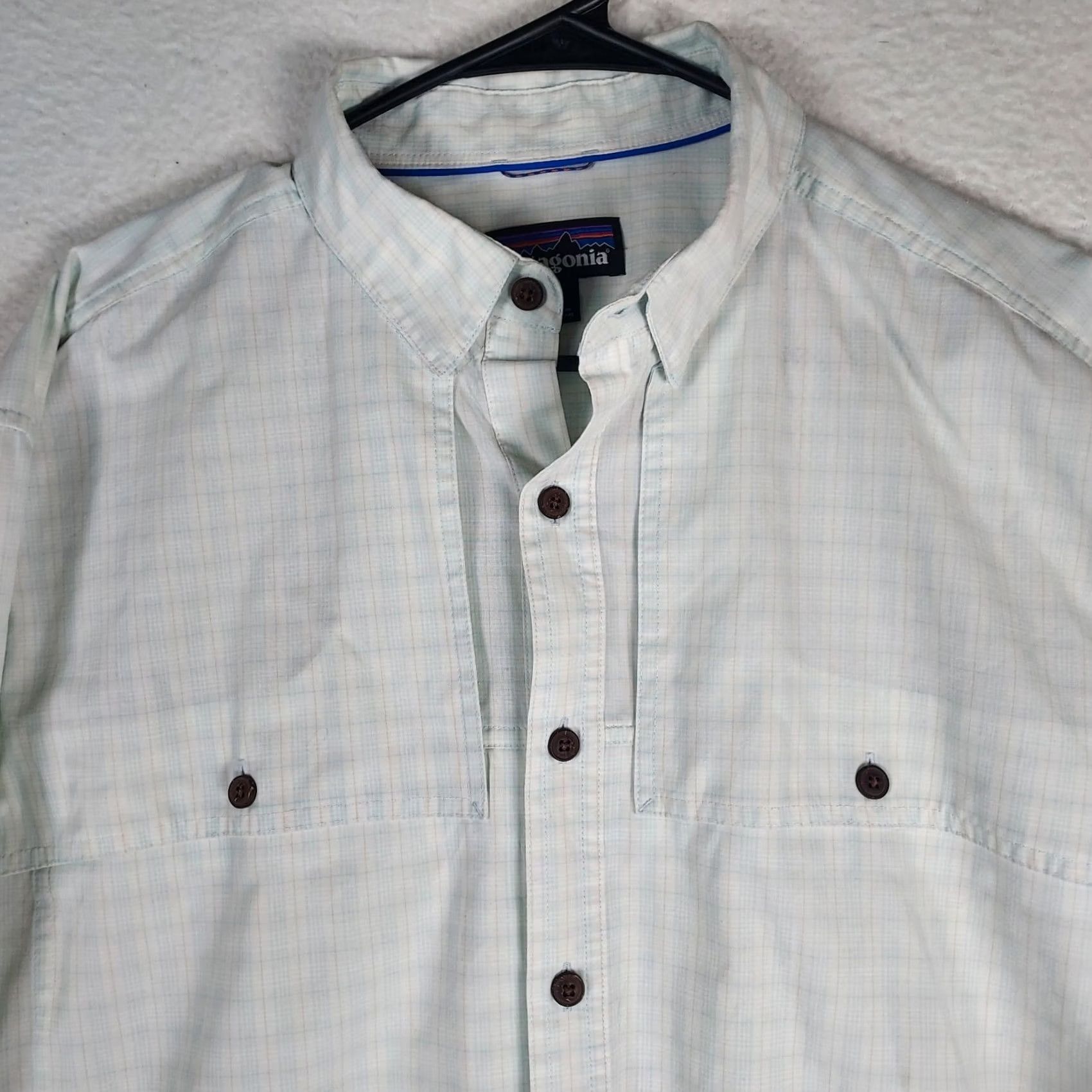 Patagonia Patagonia Shirt Mens Large Plaid Button-Down Long Sleeve White Cotton Pocket Casual Outdoor Size US L / EU 52-54 / 3 - 3 Thumbnail