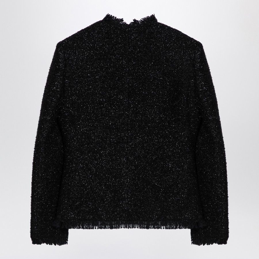 Givenchy o1d2blof0824 Tweed Jacket in Black Size S / US 4 / IT 40 - 2 Thumbnail
