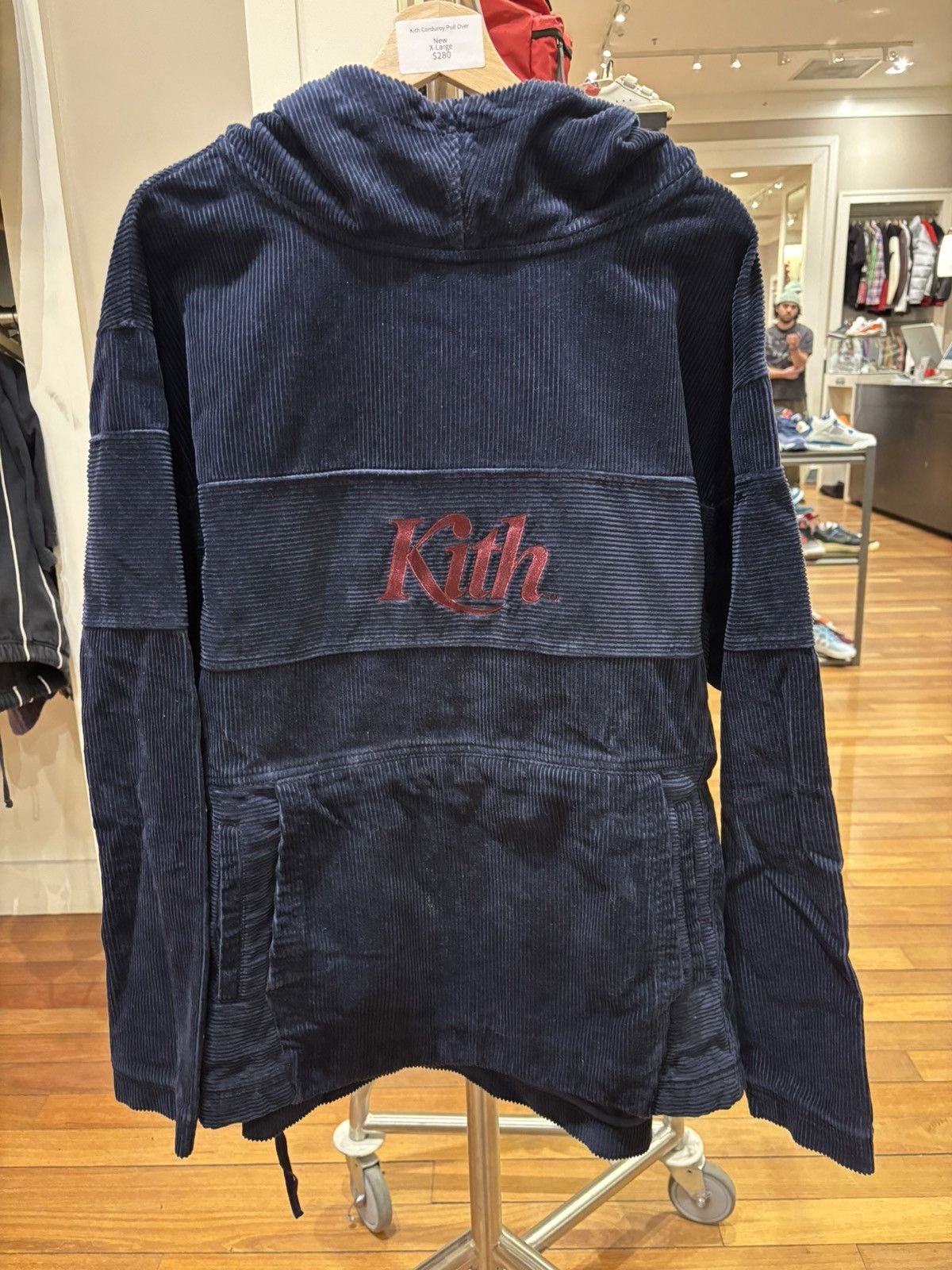 KITH Corduroy Double Pocket Hoodie - Yellow Sweatshirts