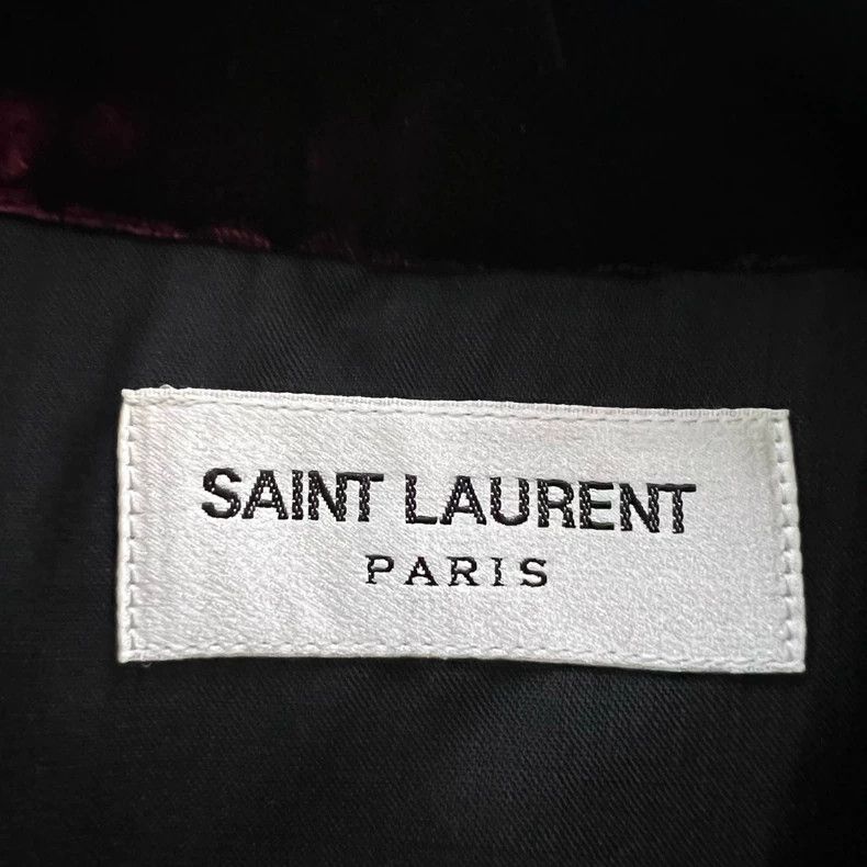 Saint Laurent Paris Saint Laurent Paris size 36 Burgundy Velvet Embroidered Sh Size US M / EU 48-50 / 2 - 3 Thumbnail