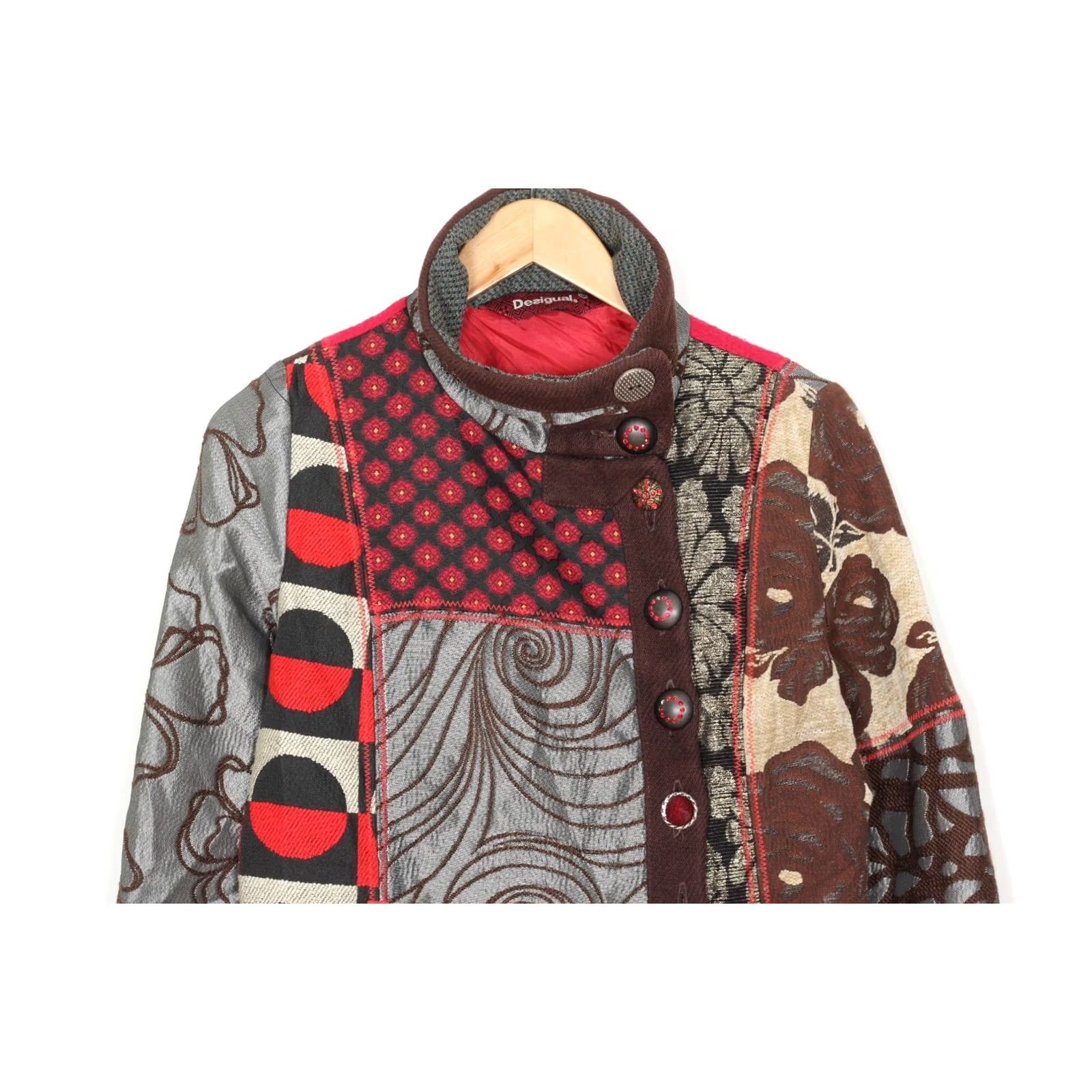 Desigual DESIGUAL Geisha Coat Jacket Women Size 40 Wool Blend MJ5255 Multicoloured Coat Womens Regular 40 Autumn Spring Summer Winter Long Sleeve Vintage No Size S / US 4 / IT 40 - 3 Thumbnail