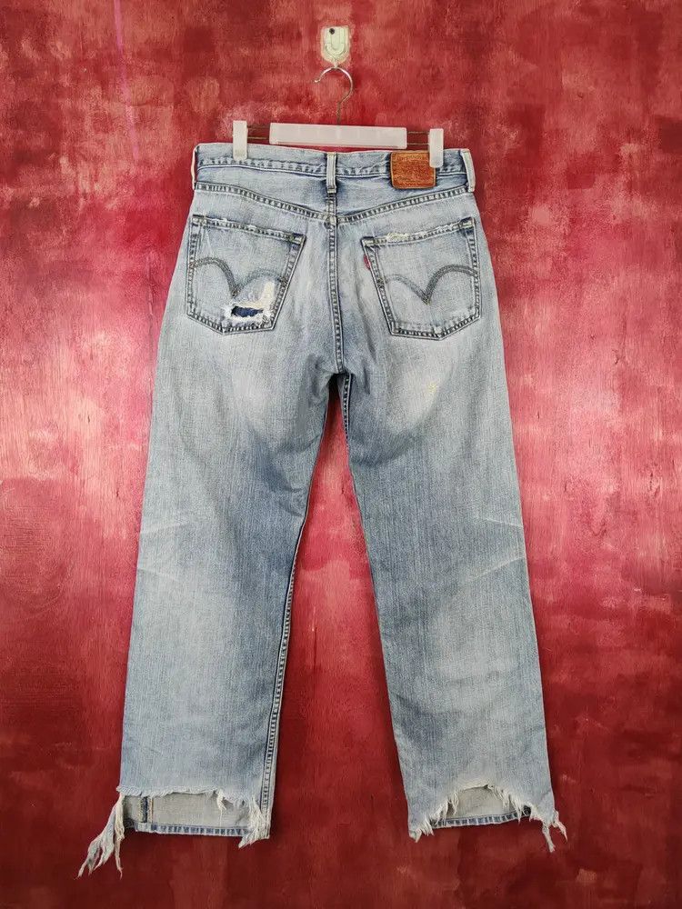Levi's DL Levi's Blue Faded Distressed Ripped Jeans #S1853 Size US 32 / EU 48 - 7 Thumbnail