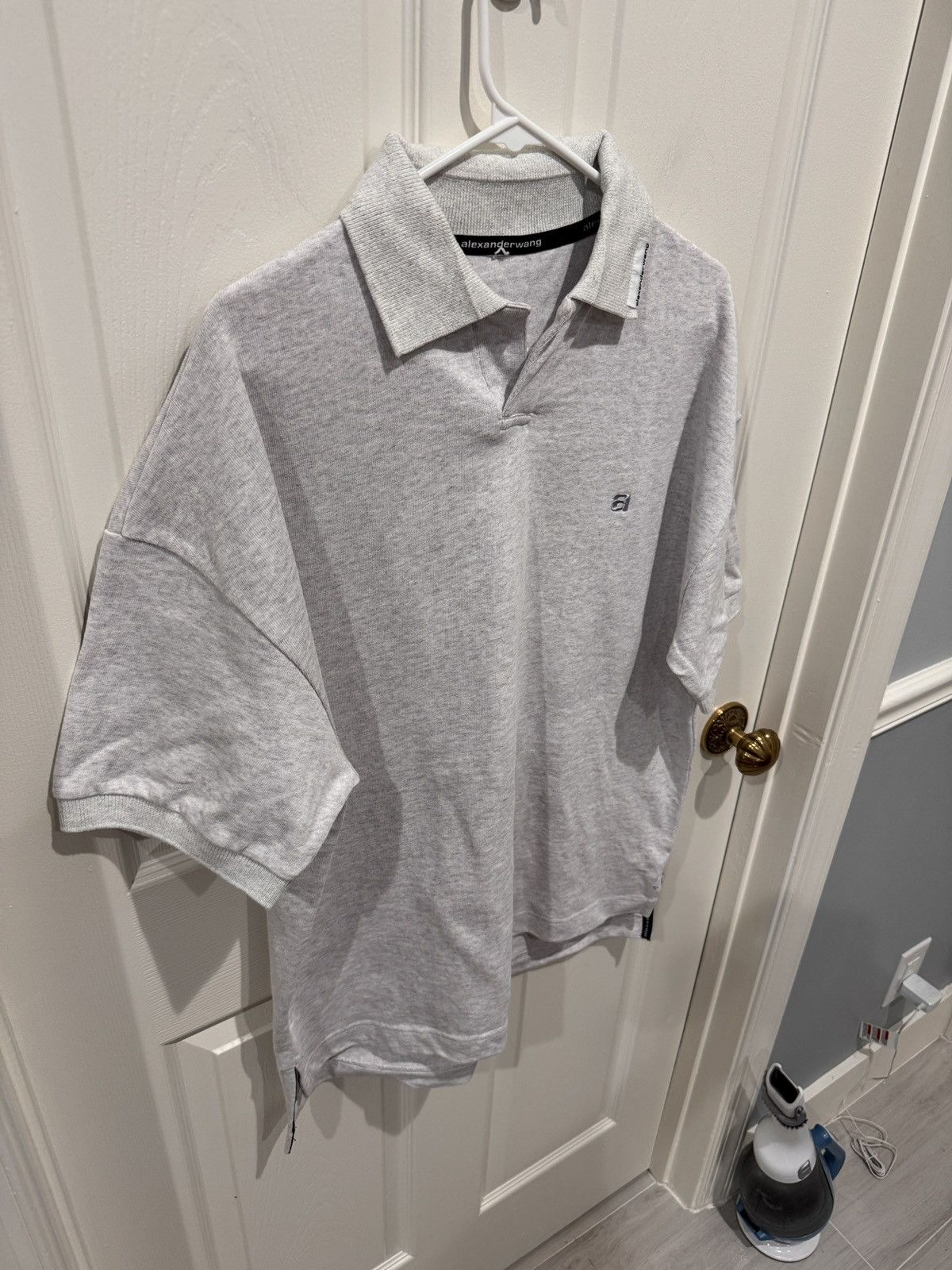 Alexander Wang Alexander Wang Heather Grey Collared Shirt size XL Size US XL / EU 56 / 4 - 2 Thumbnail
