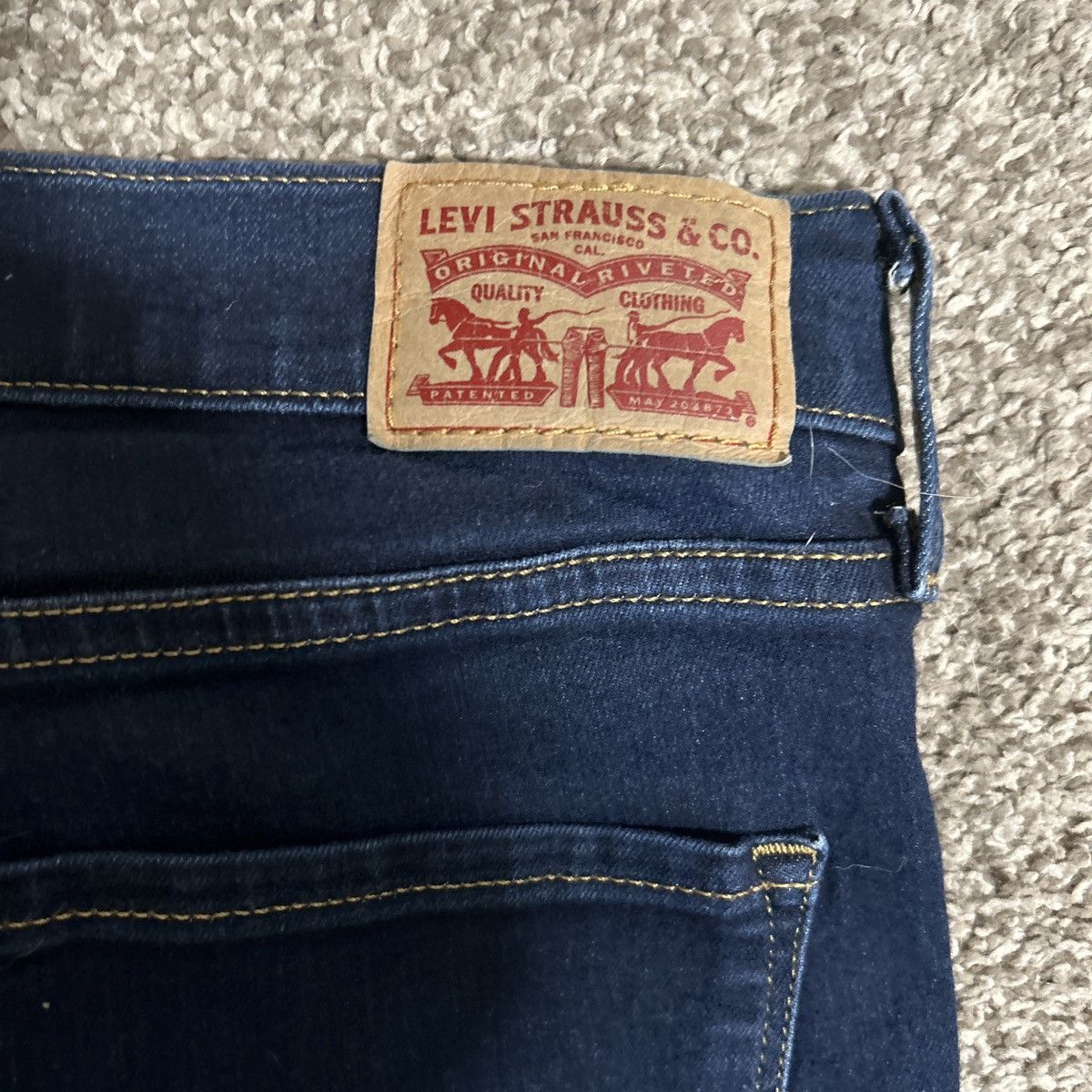 Levi's Vintage Clothing Levis dark blue low rise flare jeans size 29 Size 29" - 3 Thumbnail