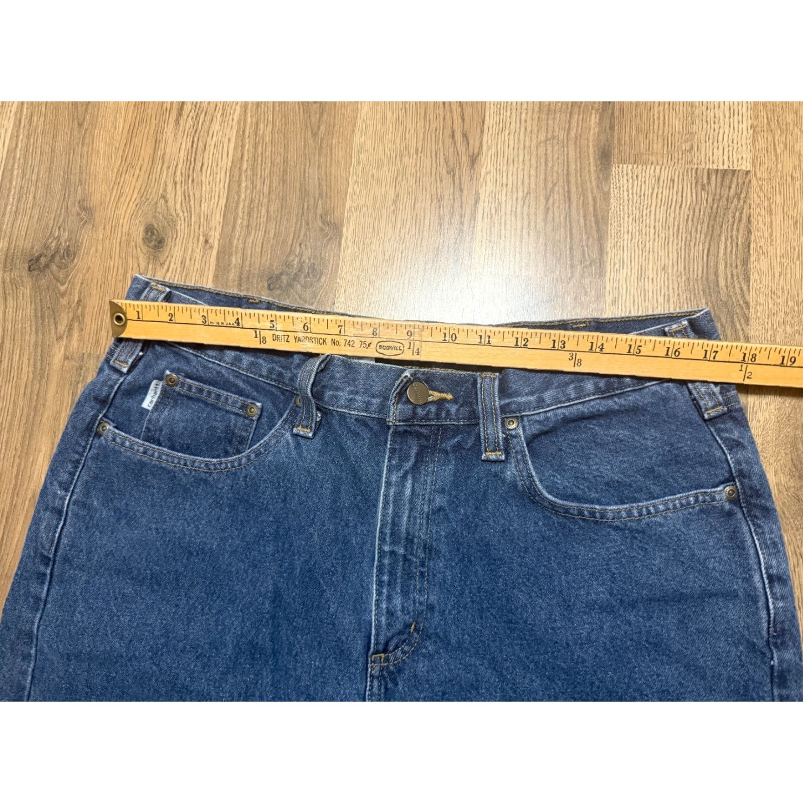 Carhartt Carhartt Jeans Men 36x32 Blue Denim Relaxed Fit Straight Leg 5-Pocket Design Vintage No (but avoid extra words) Size US 36 / EU 52 - 6 Thumbnail