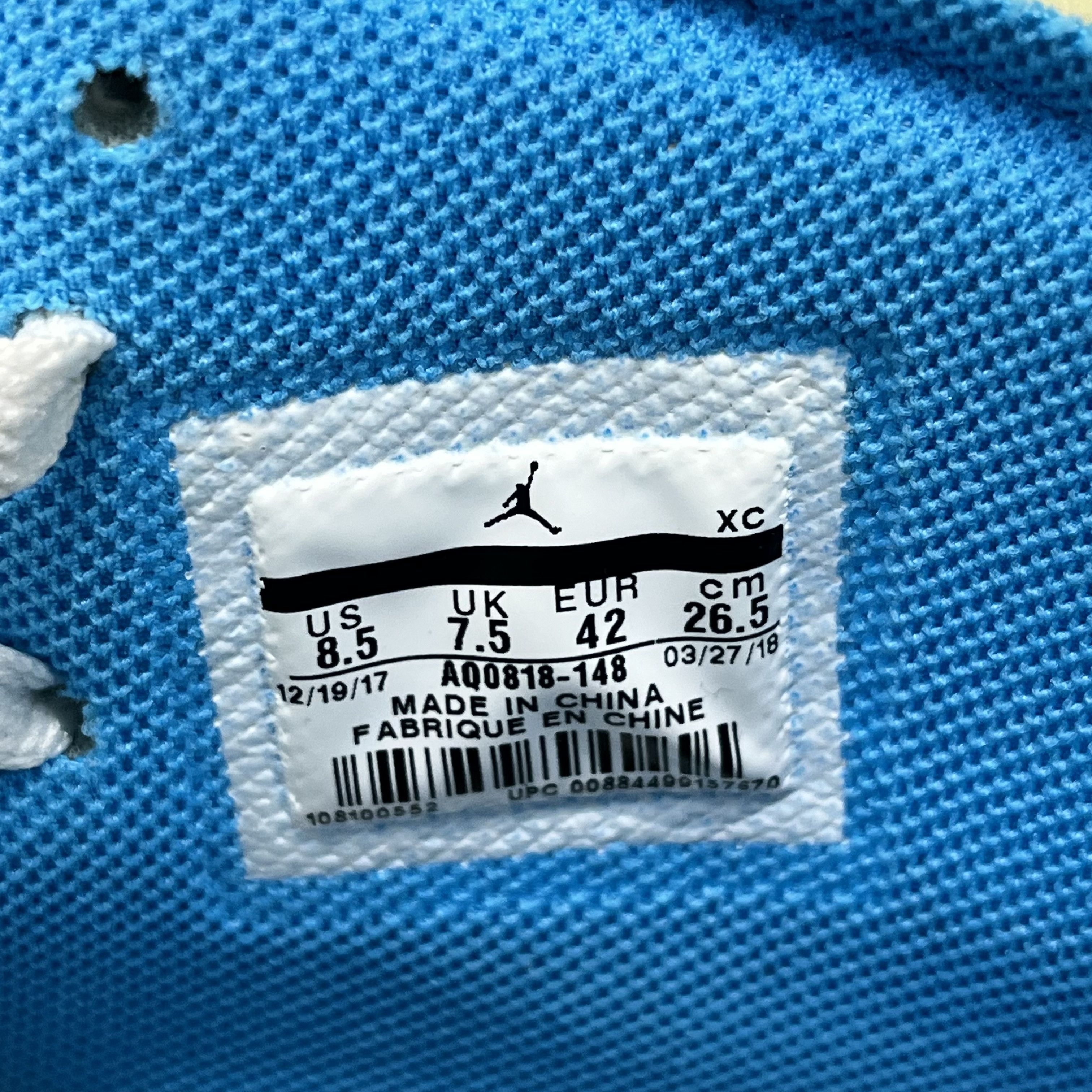 Nike × Off-White Air Jordan 1 Retro High OG x Off-White UNC Size US 8.5 / EU 41-42 - 21 Thumbnail