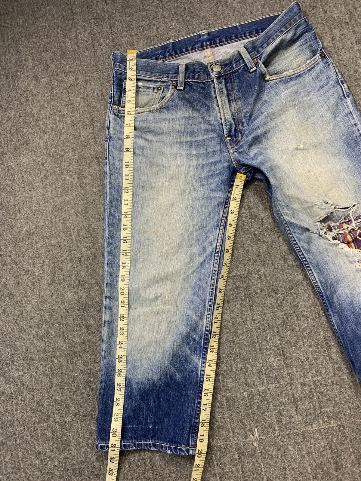 Levi's Levis Strauss Lot 502 Indigo Distressed Denim Straight Cut Size US 32 / EU 48 - 13 Thumbnail