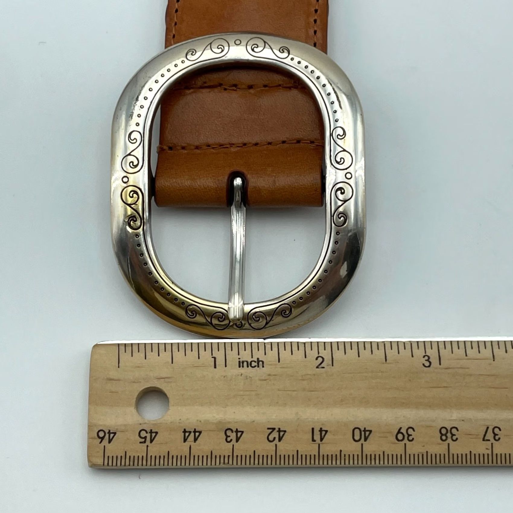 VINTAGE Brighton Braided Leather Belt Womens Medium Brown 