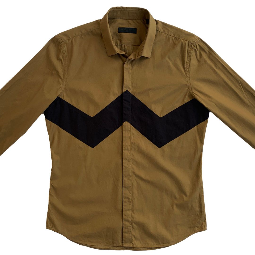 Burberry Prorsum Burberry - Runway Shirt 'Prorsum' - Mustard/Black - 38/S Size US S / EU 44-46 / 1 - 1 Thumbnail