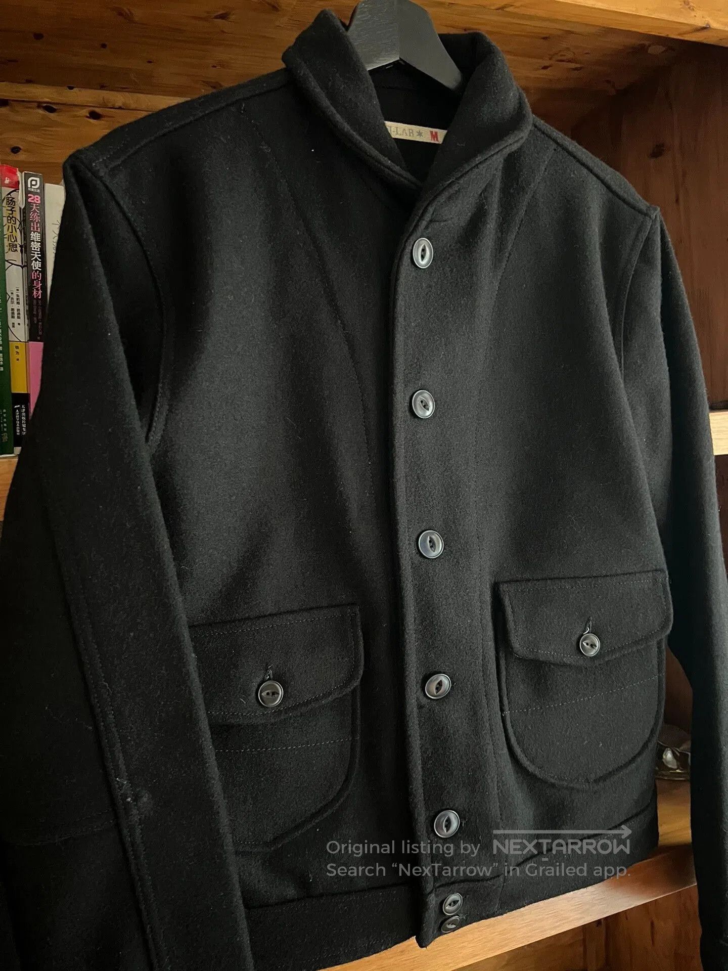 Japanese Brand italian wool jacket with black color. Size US M / EU 48-50 / 2 - 2 Thumbnail