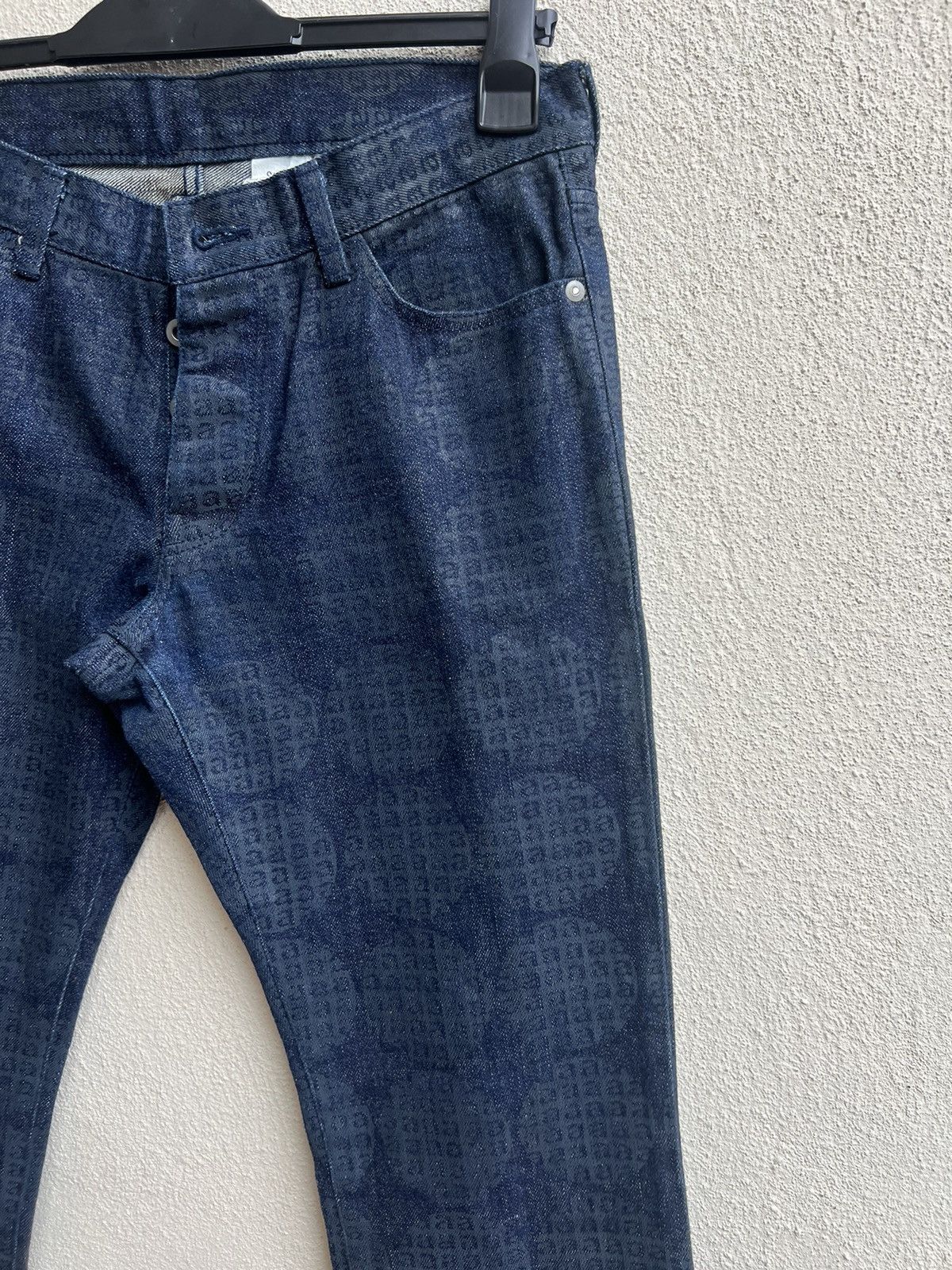 Vintage St. Anton Japan All Print Coated Waxed Denim Bootcut Jeans Size US 30 / EU 46 - 9 Thumbnail