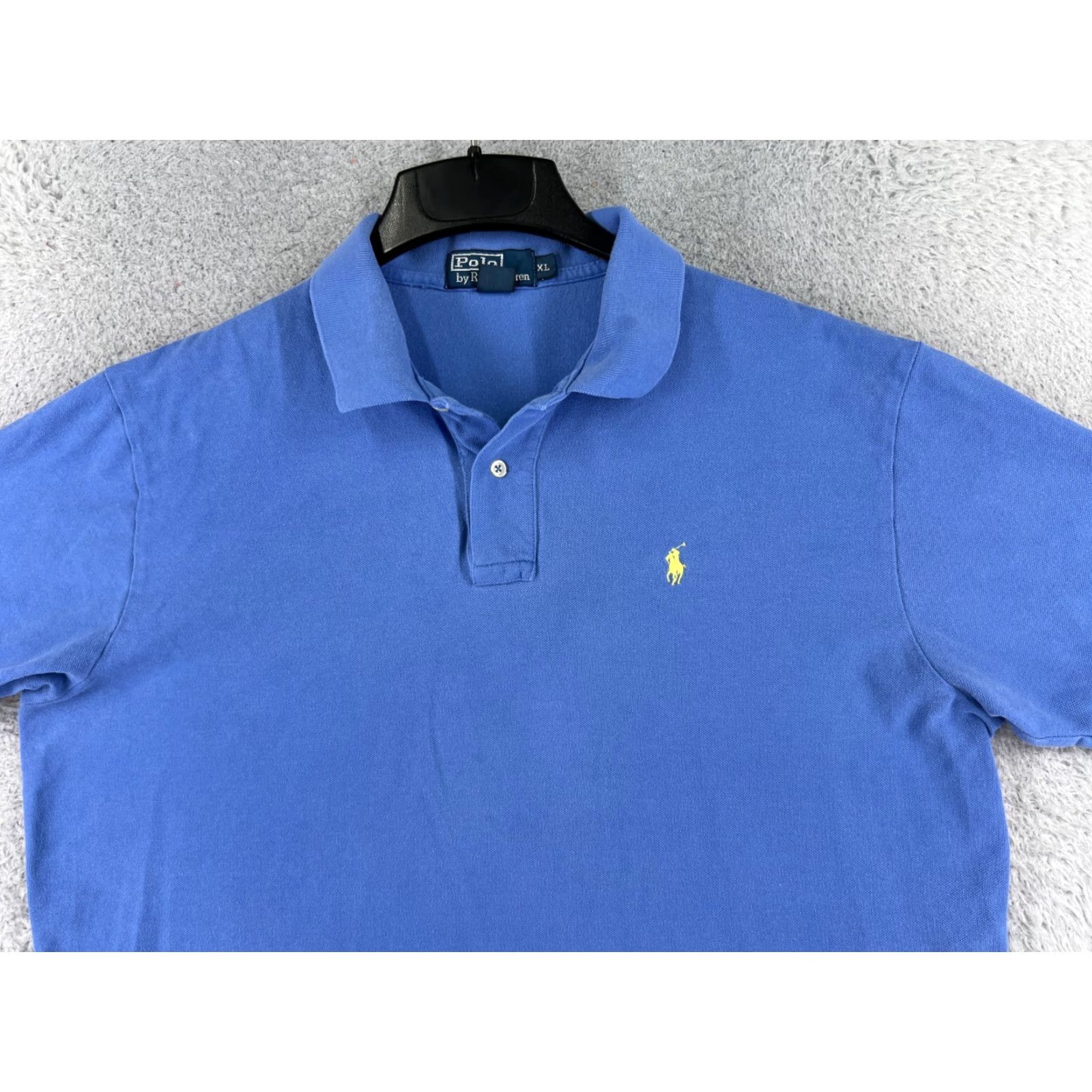 Ralph Lauren VINTAGE Ralph Lauren Polo Shirt Mens XL Blue 100% Cotton Short Sleeve Polo Shirt USA Logo Embroidered Check Size US XL / EU 56 / 4 - 4 Thumbnail