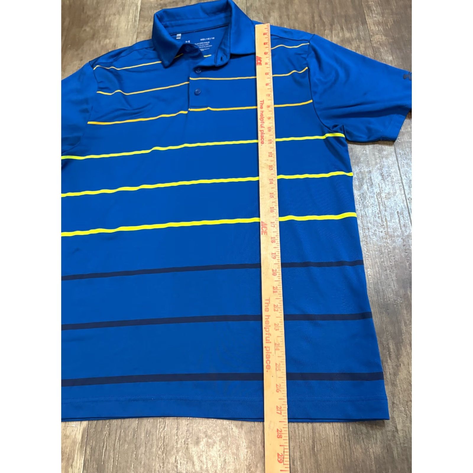 Under Armour Under Armour Polo Shirt Mens Medium Blue Striped “The Playoff Polo” Short Sleeve Size US M / EU 48-50 / 2 - 2 Thumbnail
