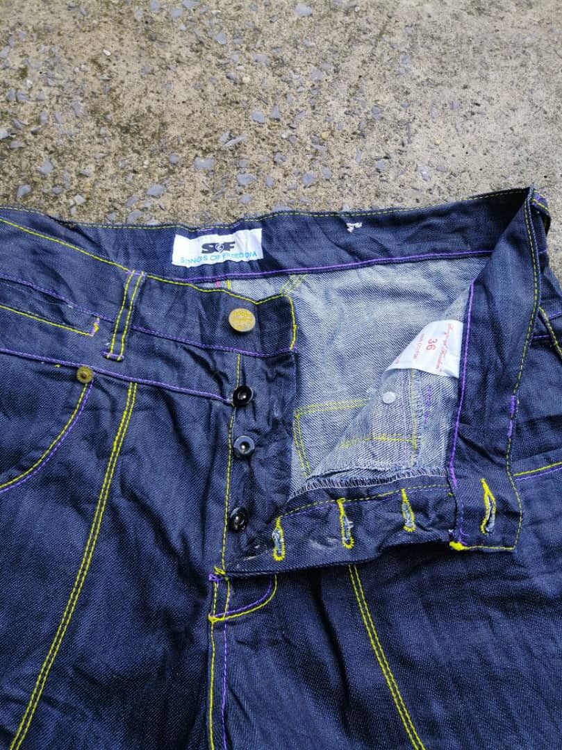 Other Songs Of Freedom Nice Design Denim Jeans Size US 36 / EU 52 - 6 Thumbnail
