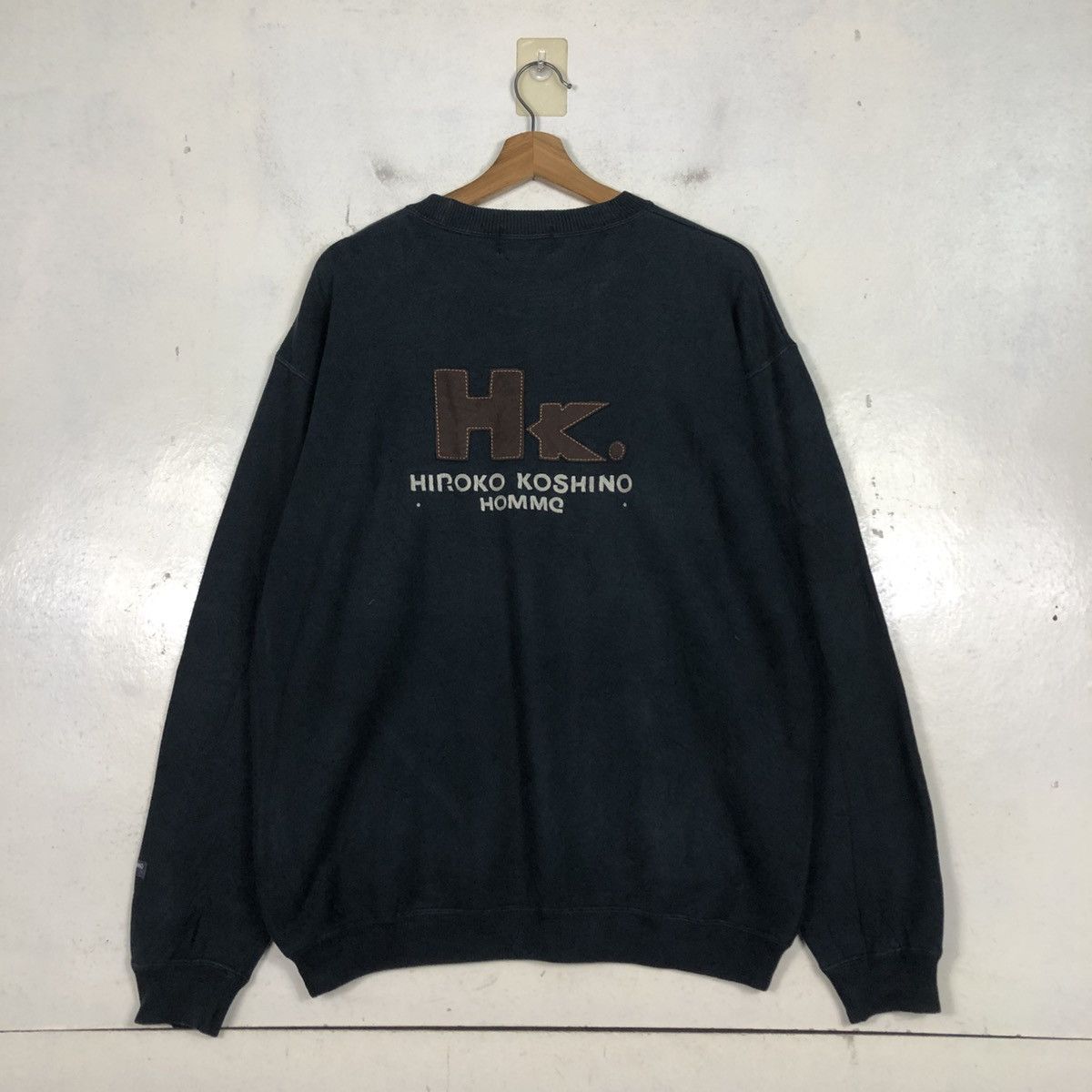 Hiroko Koshino Homme 📌Vintage Sweatshirt Hiroko Koshino Homme Big Logo Spell Out Size US L / EU 52-54 / 3 - 10 Thumbnail