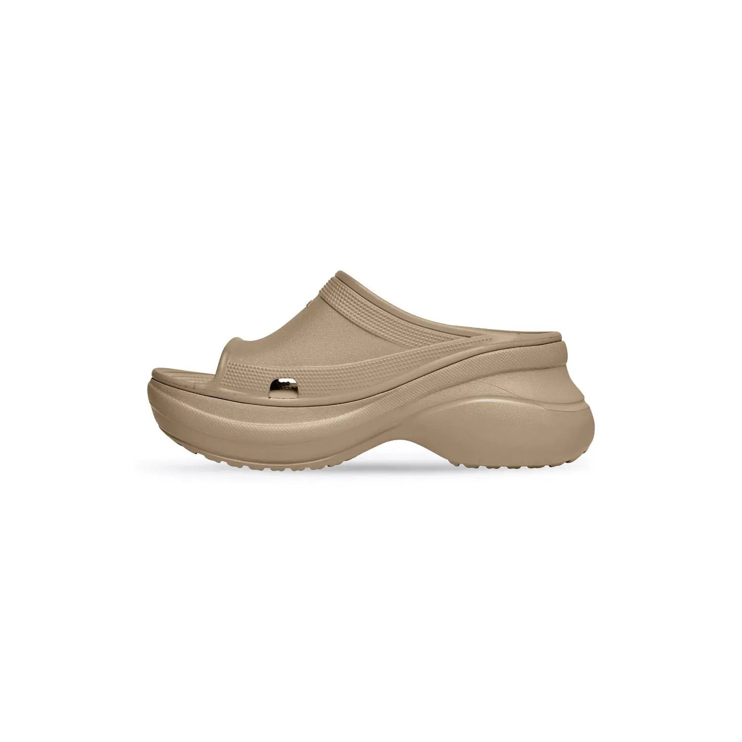 Balenciaga × Crocs o1s1wg110325 Pool Crocs™ Slides Sandals in Beige Size US 12 / EU 45 - 3 Thumbnail