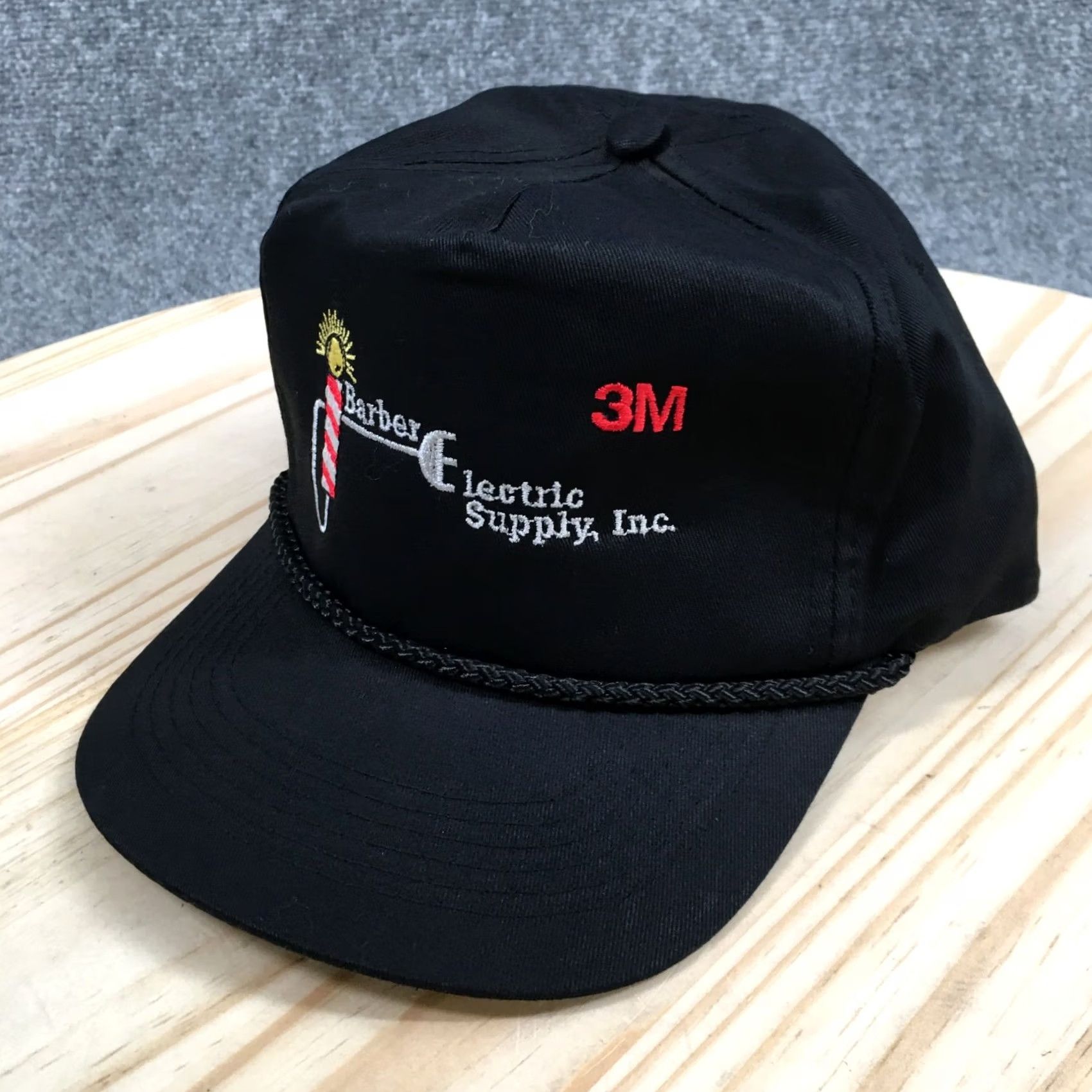 Vintage Barber Electric Supply Inc 3M Baseball Cap Hat Mens OS Black Cotton Adjustable Size ONE SIZE - 2 Thumbnail