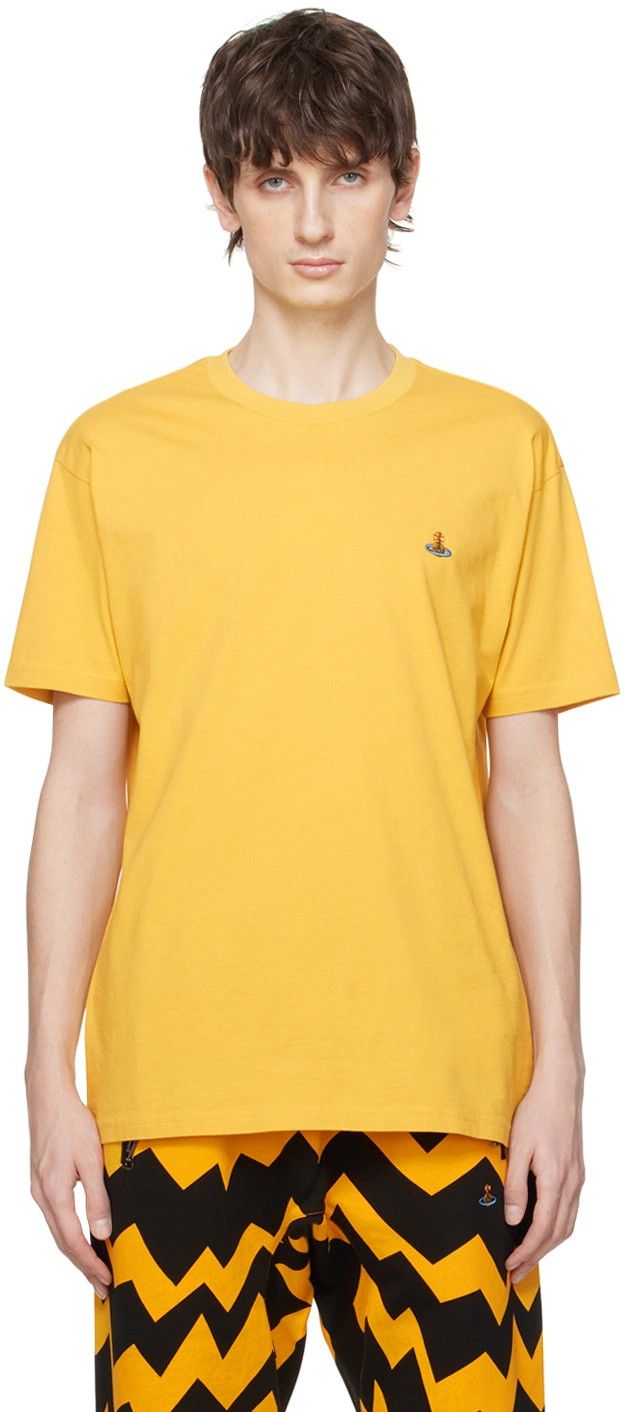 Vivienne Westwood o1y0525 Logo T-Shirt in Yellow Size US XS / EU 42 / 0 - 1 Thumbnail