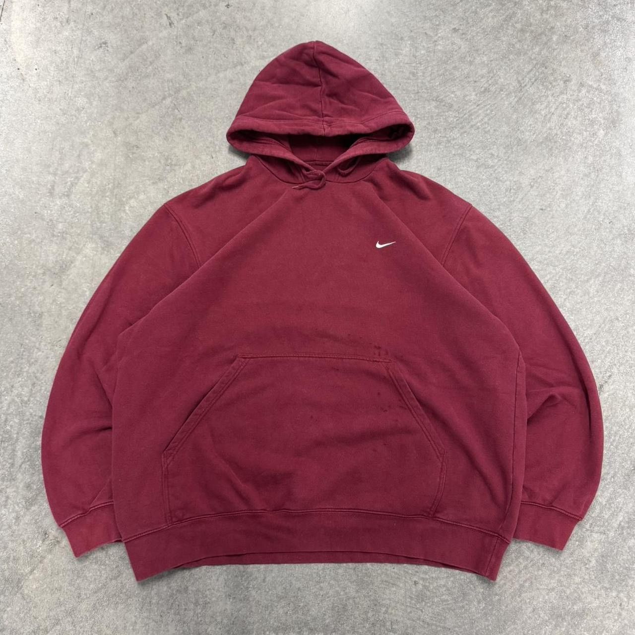 Nike Vintage Burgundy Nike Hoodie Size US XXL / EU 58 / 5 - 1 Thumbnail
