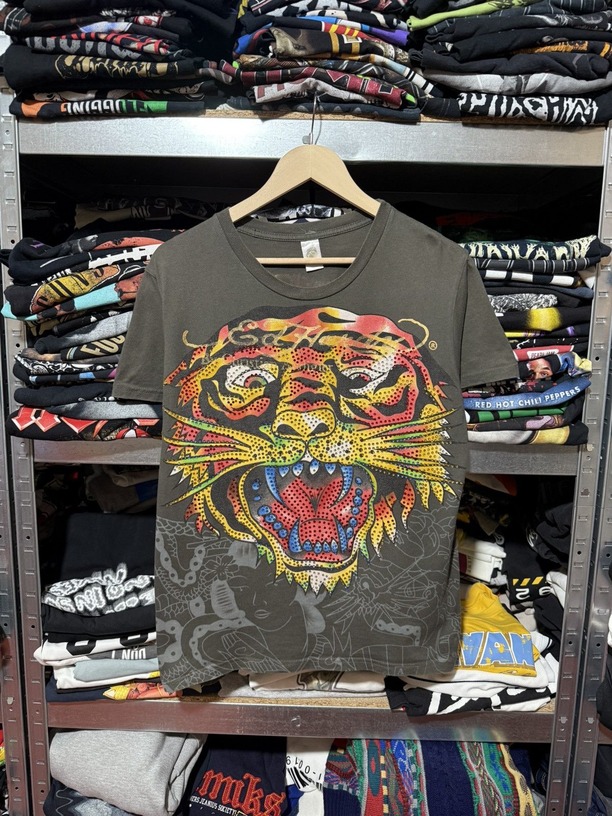 Ed Hardy Ed Hardy By Christian Аudigier Rhinestones T-Shirt Y2K Hype Size US M / EU 48-50 / 2 - 1 Thumbnail