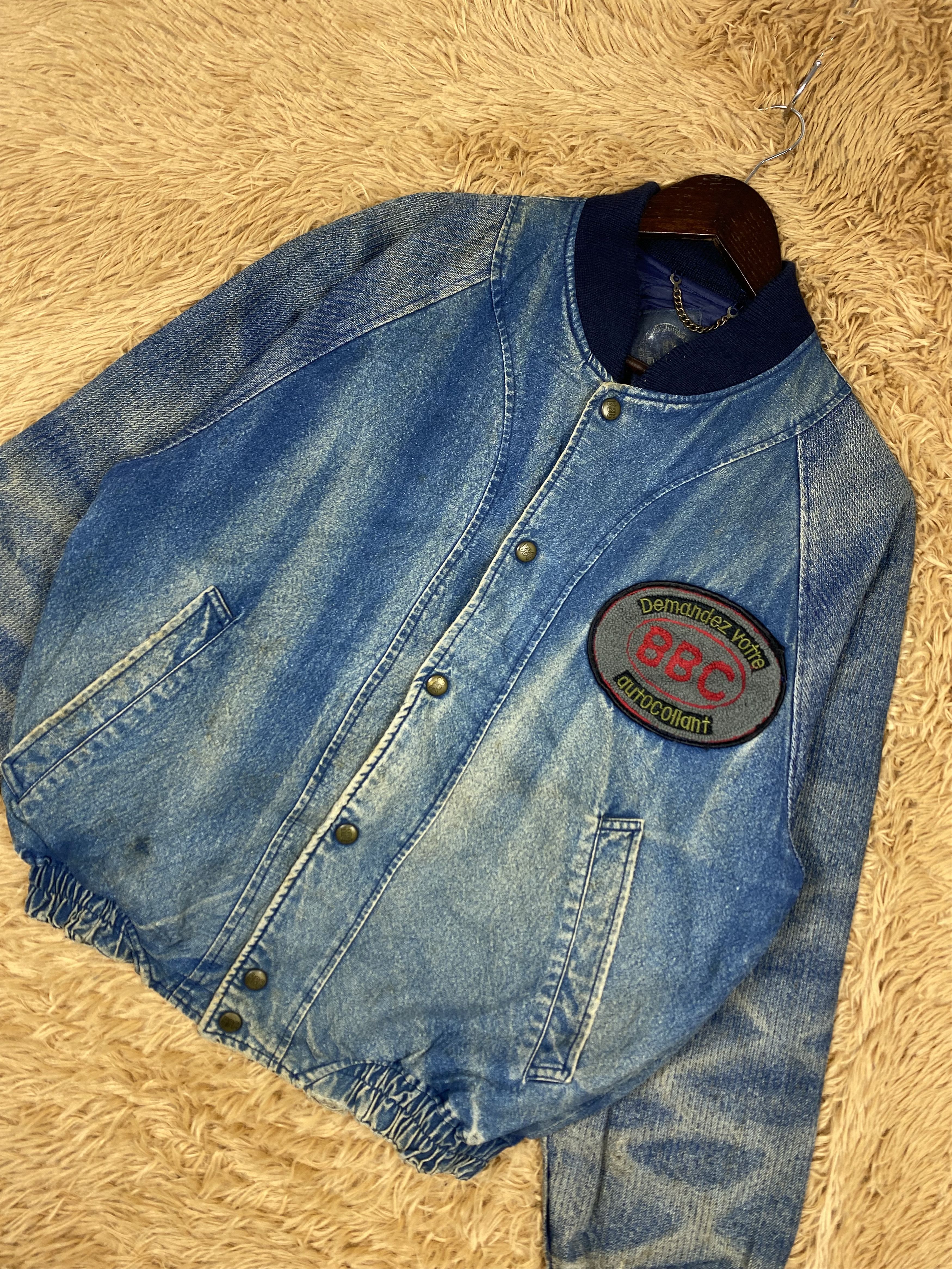 Japanese Brand Vintage BBC Denim Faded Bombers Jacket DJ0858 Size US M / EU 48-50 / 2 - 2 Thumbnail