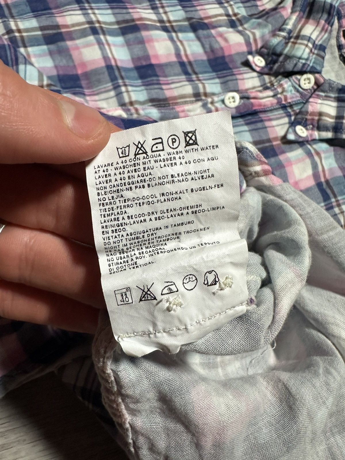 Stone Island Stone Island Denims Checked Button Up Shirt Size US L / EU 52-54 / 3 - 9 Thumbnail