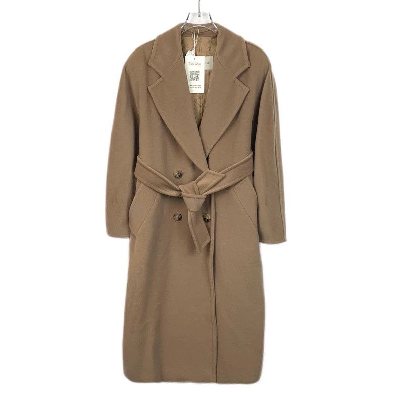 Max Mara Max Mara 101801 Collection Brown Sheepwool Lapel Double Br Size XXS / US 00 / IT 34 - 1 Thumbnail