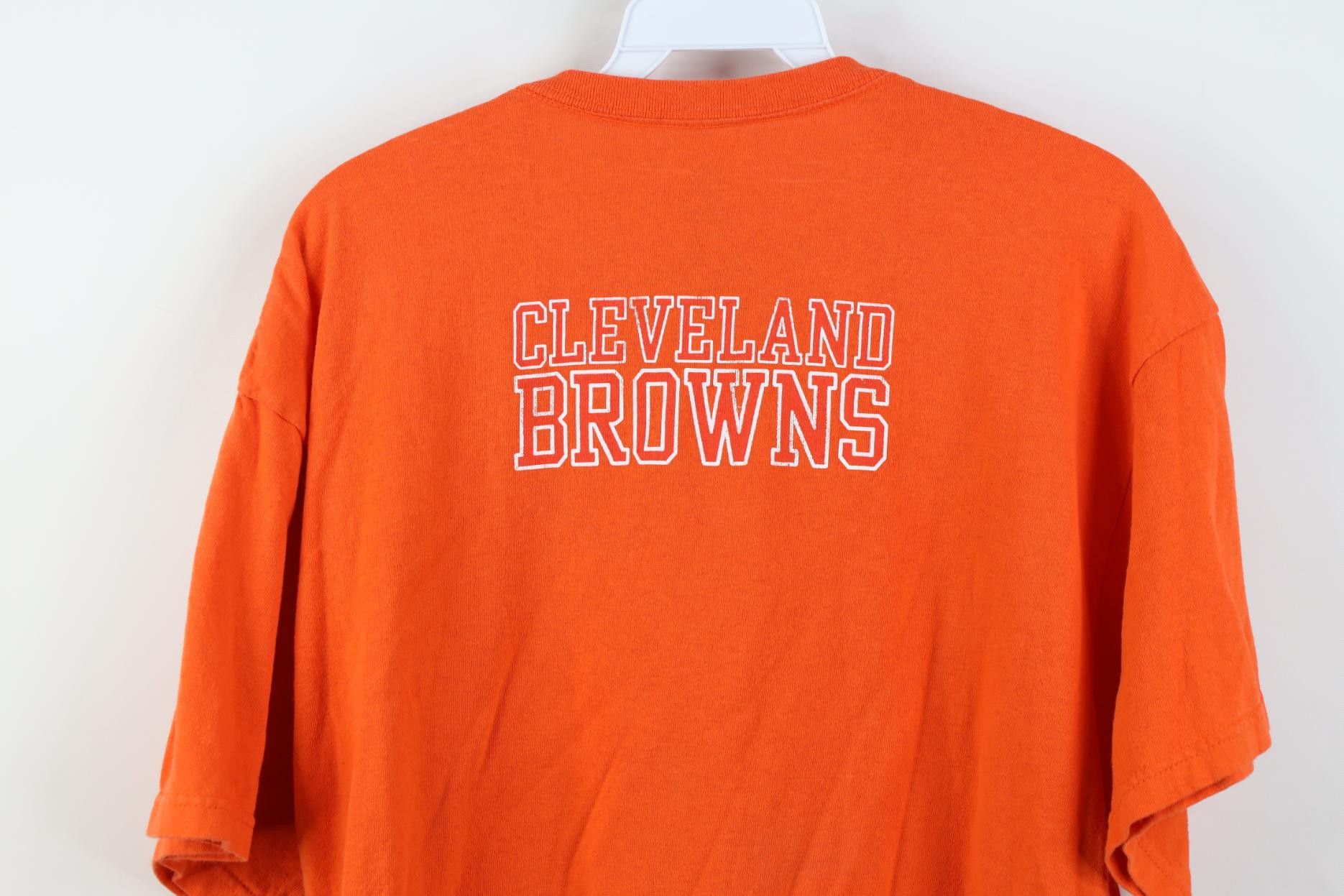 Vintage Retro Y2K NFL Cleveland Football T-Shirt Orange Cotton Size US XL / EU 56 / 4 - 13 Thumbnail