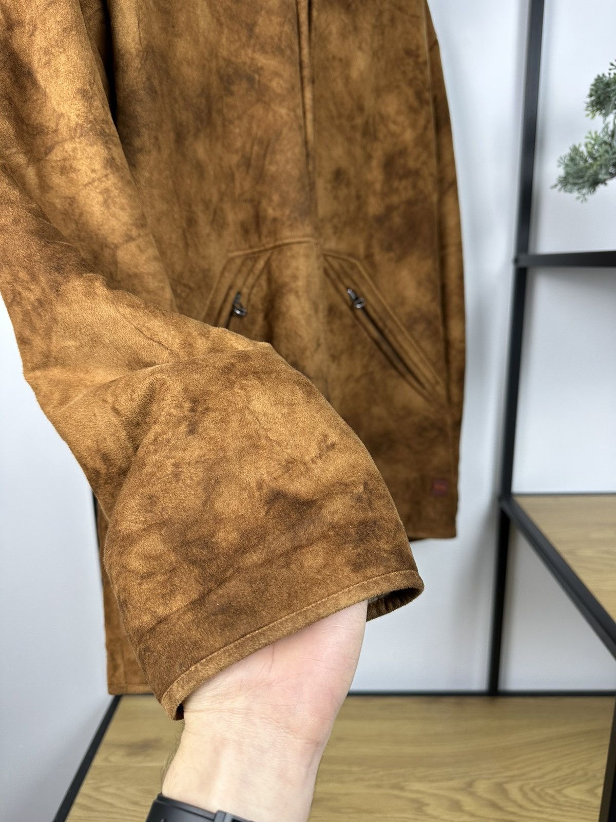 Hugo × Hugo Boss × Vintage HUGO BOSS Tan Faux Sheepskin Fleece Jacket B3 Style Coat Men Size US XXL / EU 58 / 5 - 10 Thumbnail
