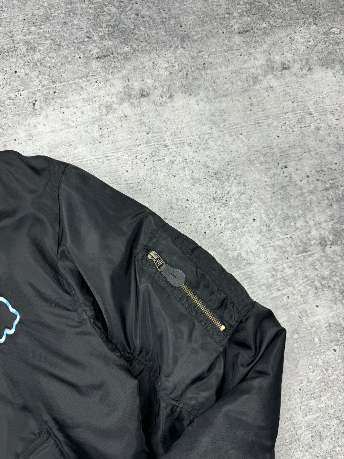 Vintage Vintage MA1 Bomber Jacket Big Logo Blue Sky Karaoke 90’s Y2K Size US L / EU 52-54 / 3 - 5 Thumbnail