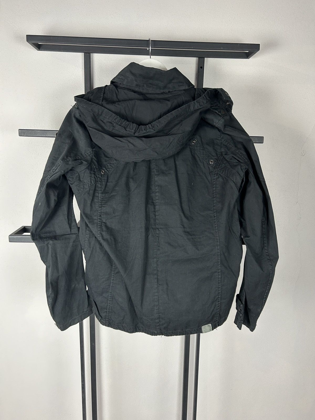 Japanese Brand VTG Avant Garde Rick Owens Style Cargo WAX Bomber Jacket 90s Size US M / EU 48-50 / 2 - 7 Thumbnail