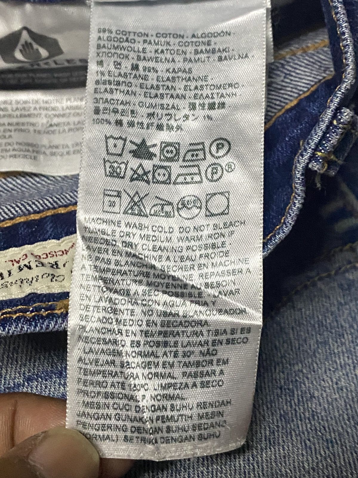 Levi's Vintage Levis 511 Big E Blue Wash Slim Fit Jeans Size US 30 / EU 46 - 17 Thumbnail