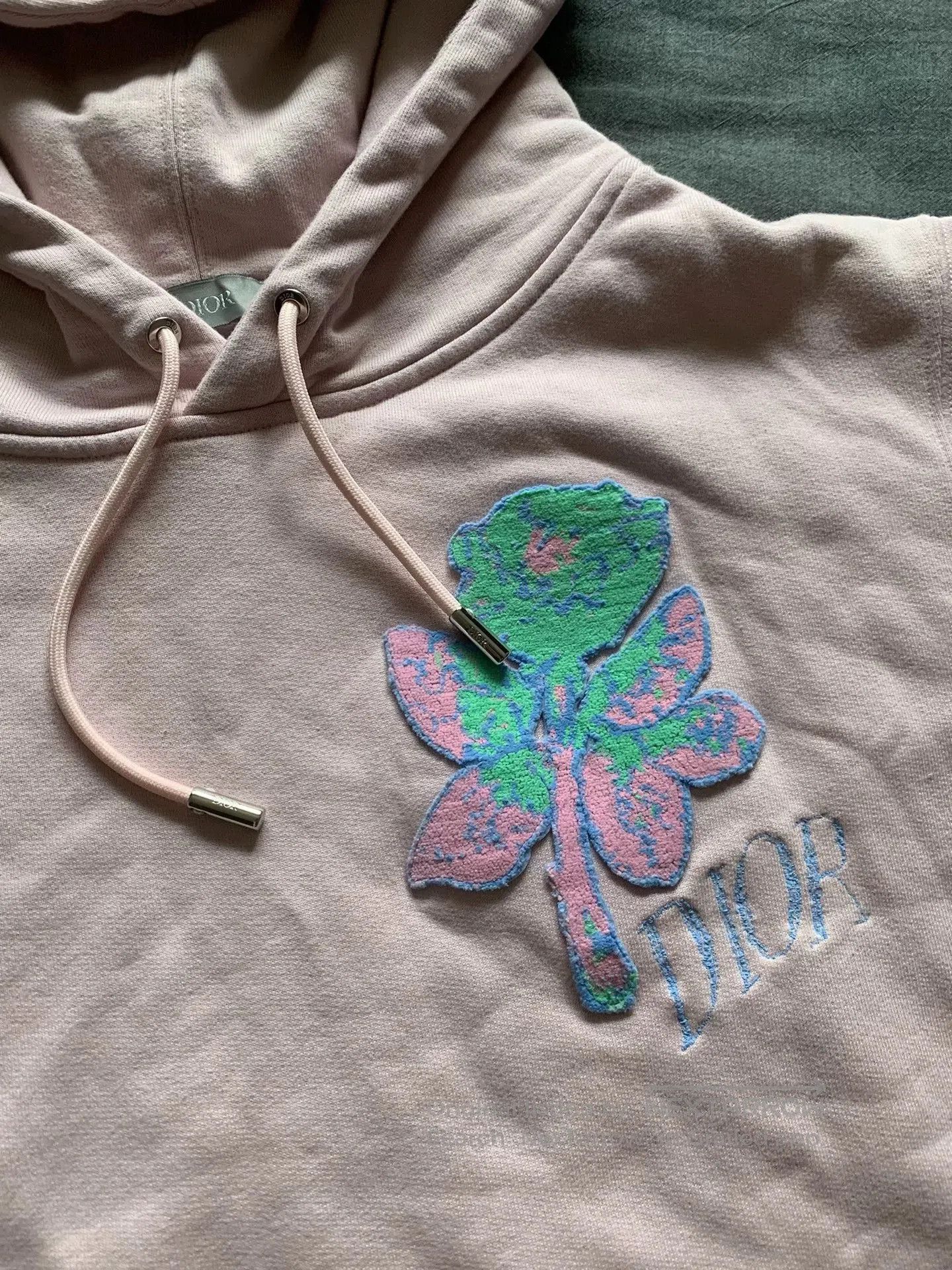 Dior Dior Rose Embroidery Pink Hoodie. Size XS / US 0-2 / IT 36-38 - 1 Thumbnail