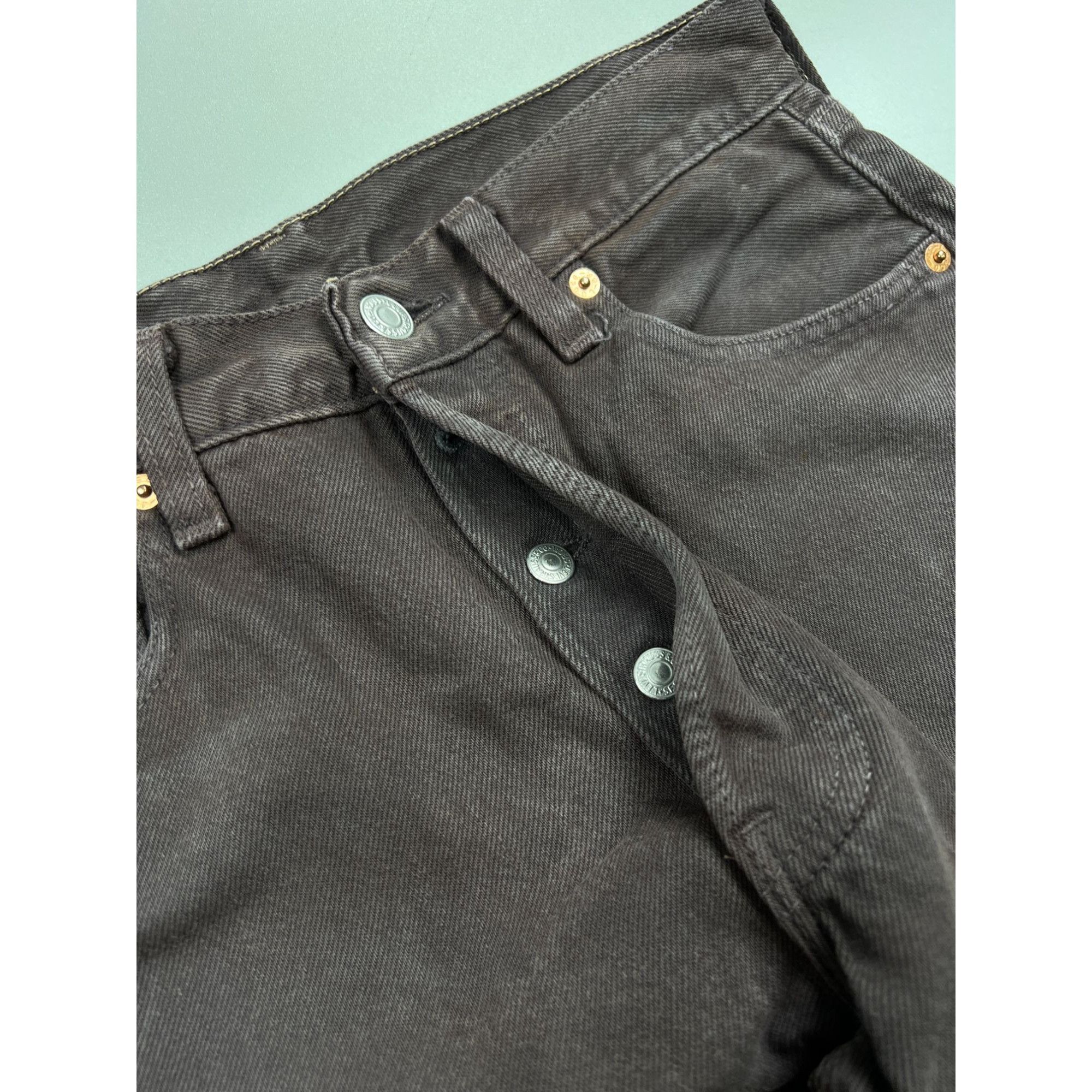Levi's Levi’s 501 Made in USA Brown Denim Jeans Pants (Y0938) Size US 29 - 4 Thumbnail