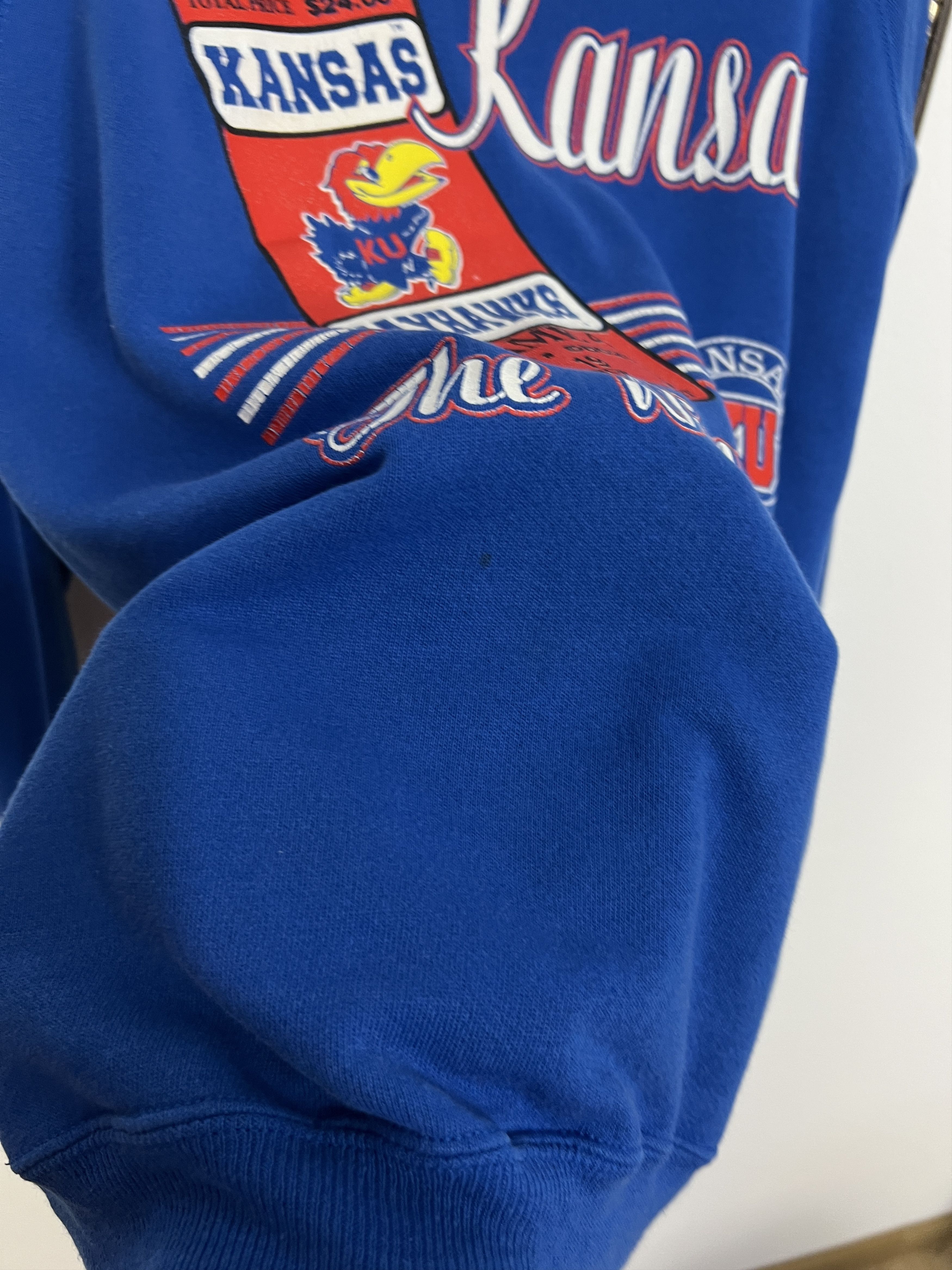 Vintage Vintage Kansas Jayhawks KU Sweatshirt Crewneck Over Print Size US XL / EU 56 / 4 - 6 Thumbnail
