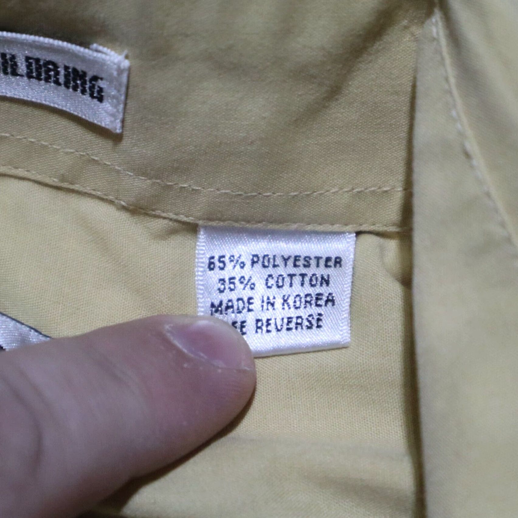 Vintage Bruno Conte Shirt Adult 18.5 Yellow Button-Up Long Sleeve Men’s 36/37 Regular XS? Size US XXL / EU 58 / 5 - 4 Thumbnail