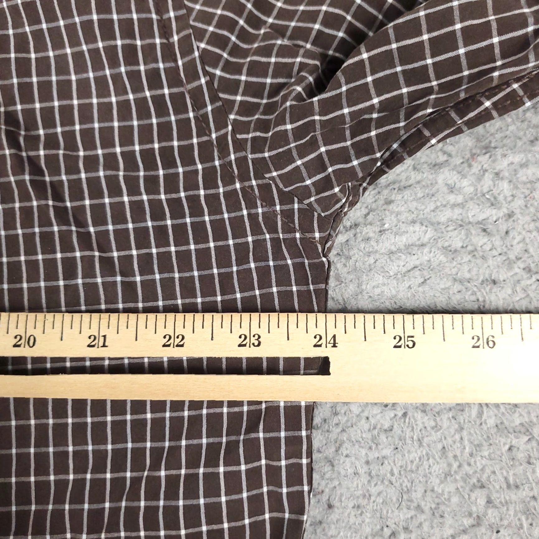 Tommy Hilfiger Tommy Hilfiger Shirt Mens Large Brown Check Button Up Long Sleeve Size US L / EU 52-54 / 3 - 5 Thumbnail