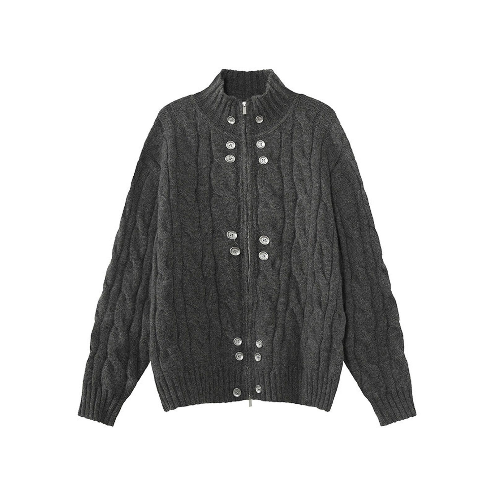 Vintage Cable Knit Zip-Up Cardigan Sweater Size US M / EU 48-50 / 2 - 2 Thumbnail