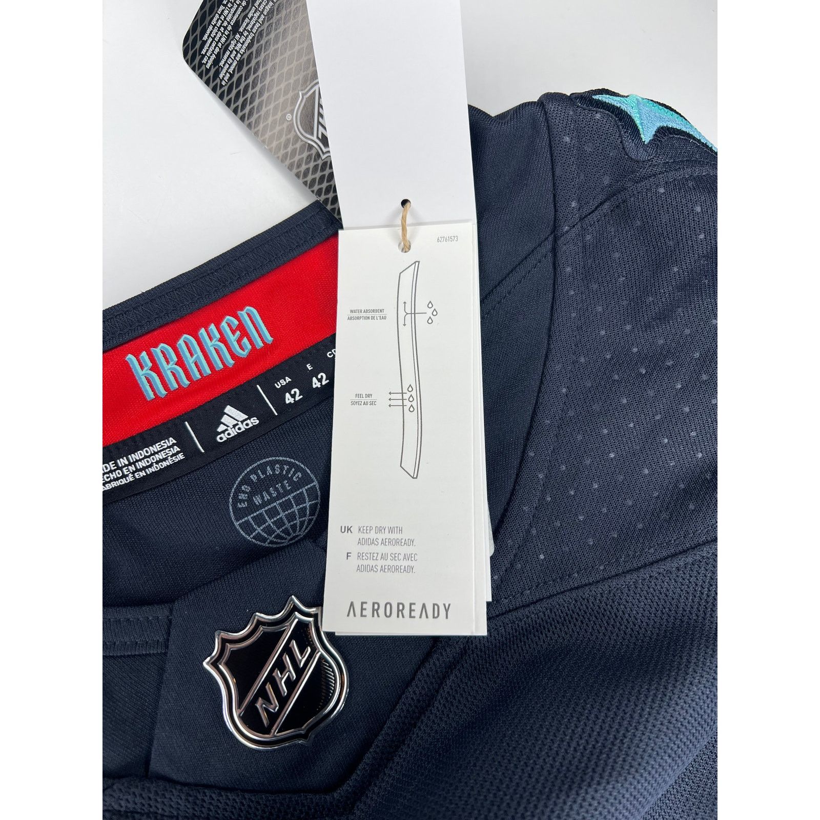 Adidas Adidas Seattle Kraken Home Authentic Hockey Jersey Size 42 Size US XXS / EU 40 - 9 Thumbnail