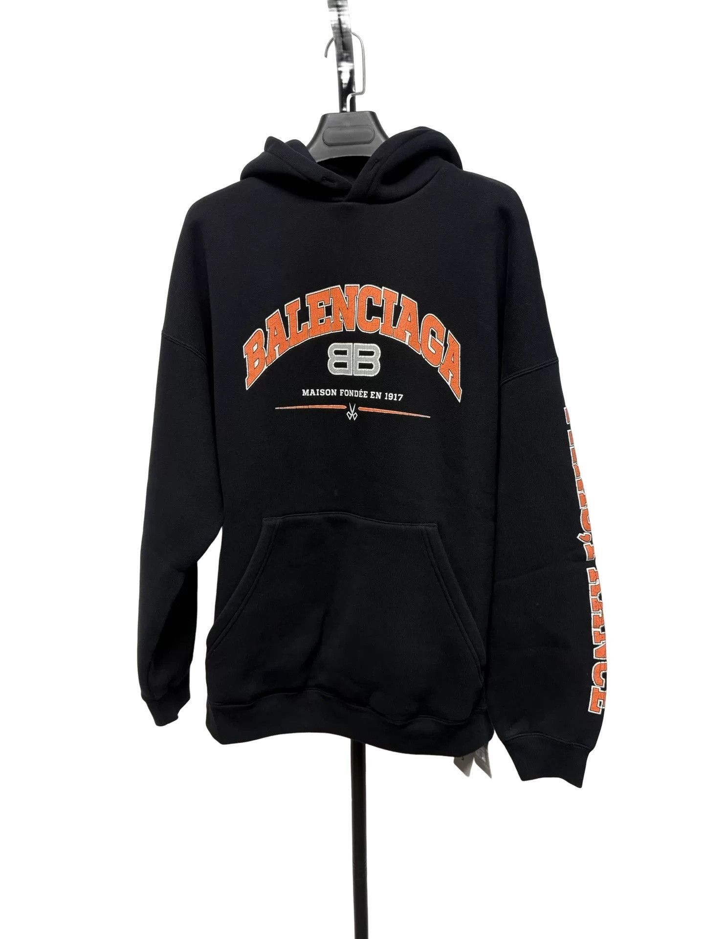 Balenciaga Balenciaga Maison Fondée Logo Print Hoodie Size 1 Size US S / EU 44-46 / 1 - 1 Thumbnail