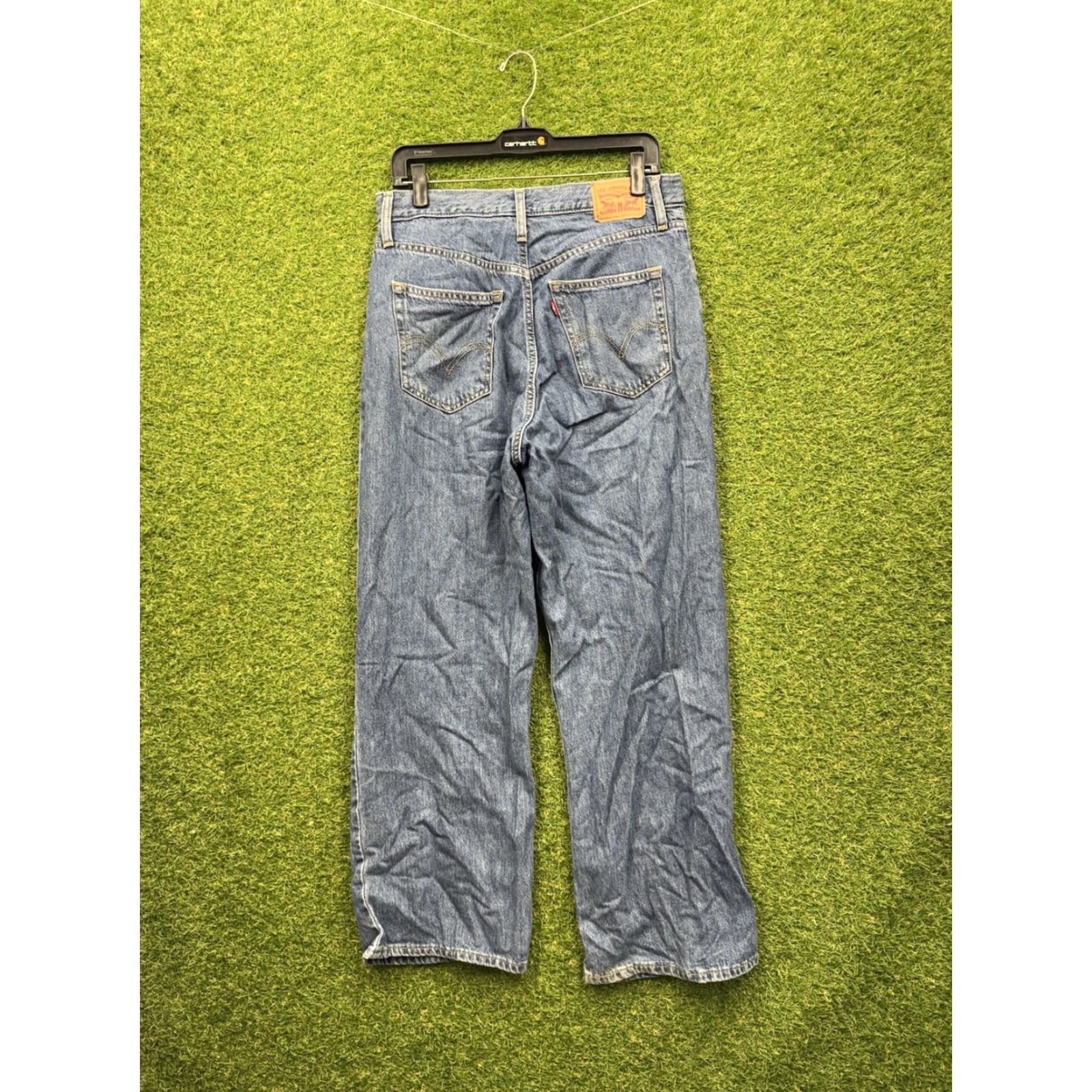 Levi's Levis High Waisted Straight Jeans Womens 30 Denim Wide Leg Baggy y2k Skater Size 30" / US 8 / IT 44 - 2 Thumbnail