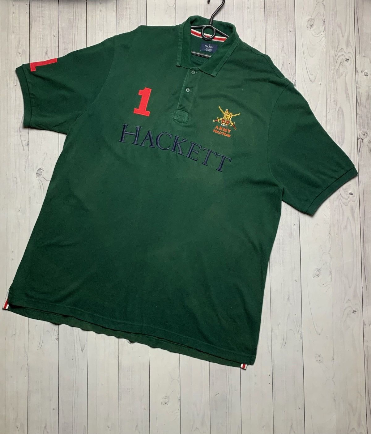Hackett × Vintage Vintage Green Hacket big logo polo size XXL rare green Size US XXL / EU 58 / 5 - 1 Thumbnail