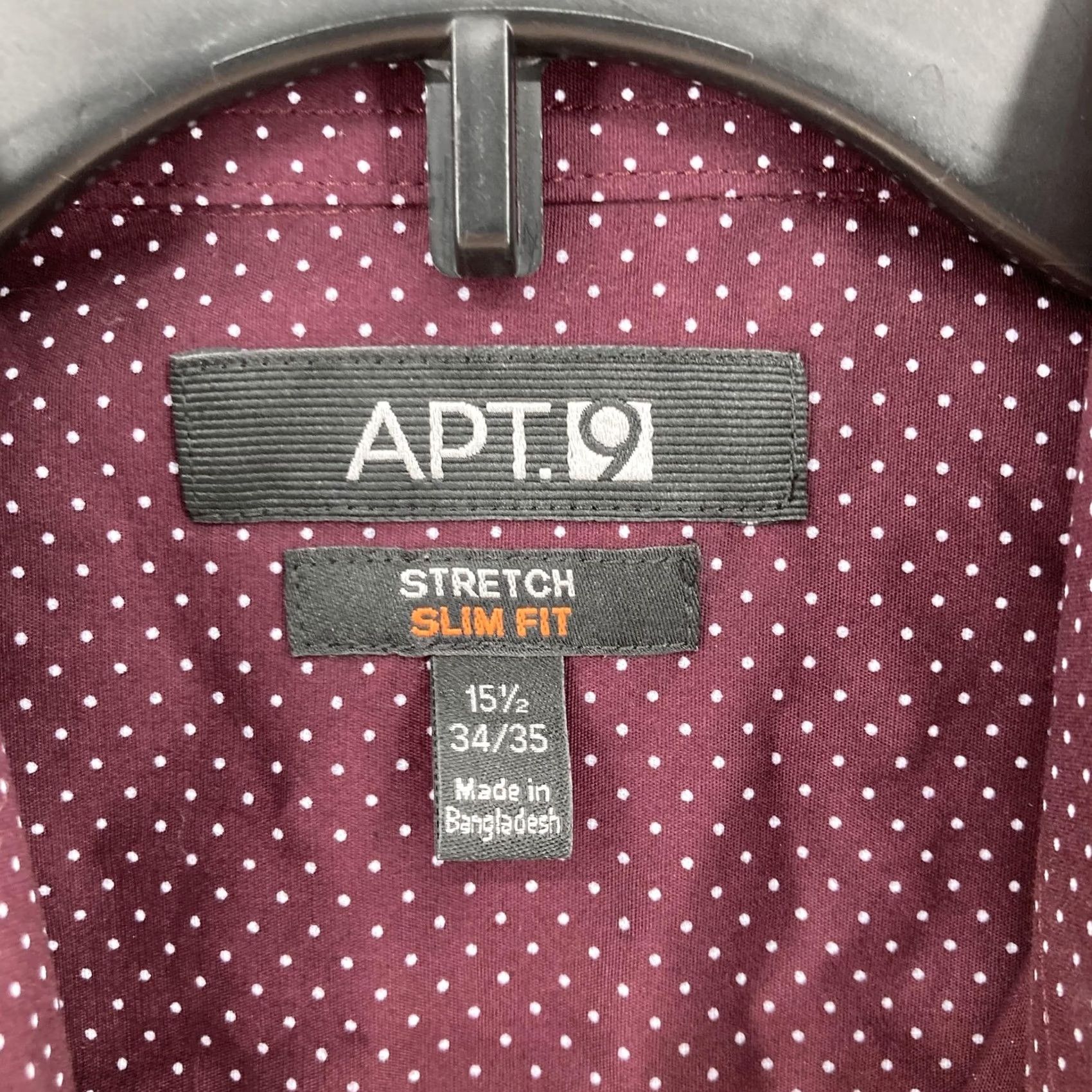 Apt. 9 APT 9 Shirt Mens 15.5 34/35 Poet Purple Polka Dot Slim Fit Stretch Dress Shirt NWT Size US L / EU 52-54 / 3 - 4 Thumbnail
