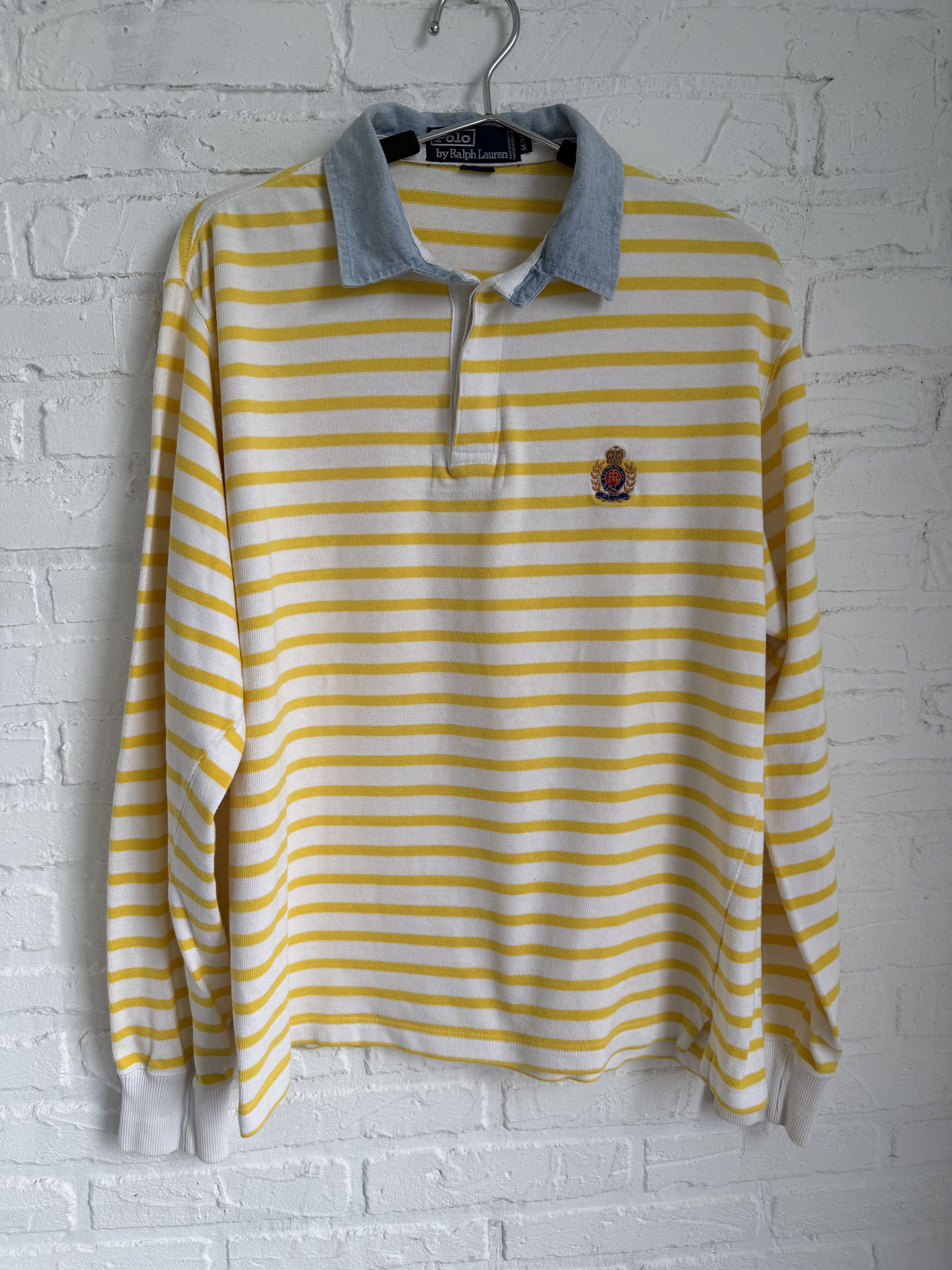 Vintage 90s Polo Ralph Lauren striped jersey polo shirt