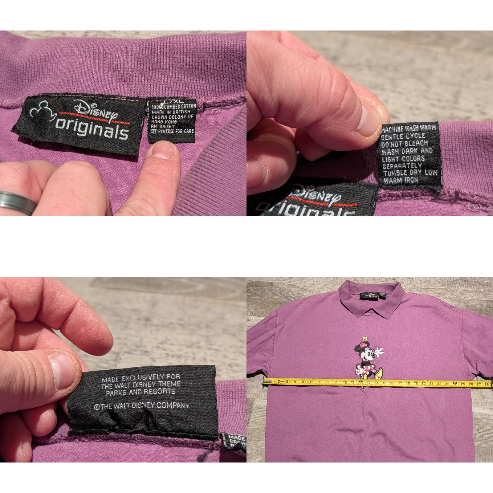 Disney VINTAGE Disney Minnie Mouse Sweatshirt Pullover Womens L/XL Collared Purple 90s Logo Embroidered Knit Pullover Shirt Size L / US 10 / IT 46 - 8 Thumbnail