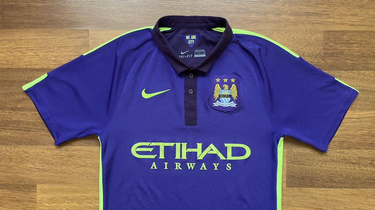Nike × Vintage MANCHESTER CITY NIKE 2014/2015 SOCCER 3RD JERSEY #16 AGUERO Size US S / EU 44-46 / 1 - 3 Thumbnail
